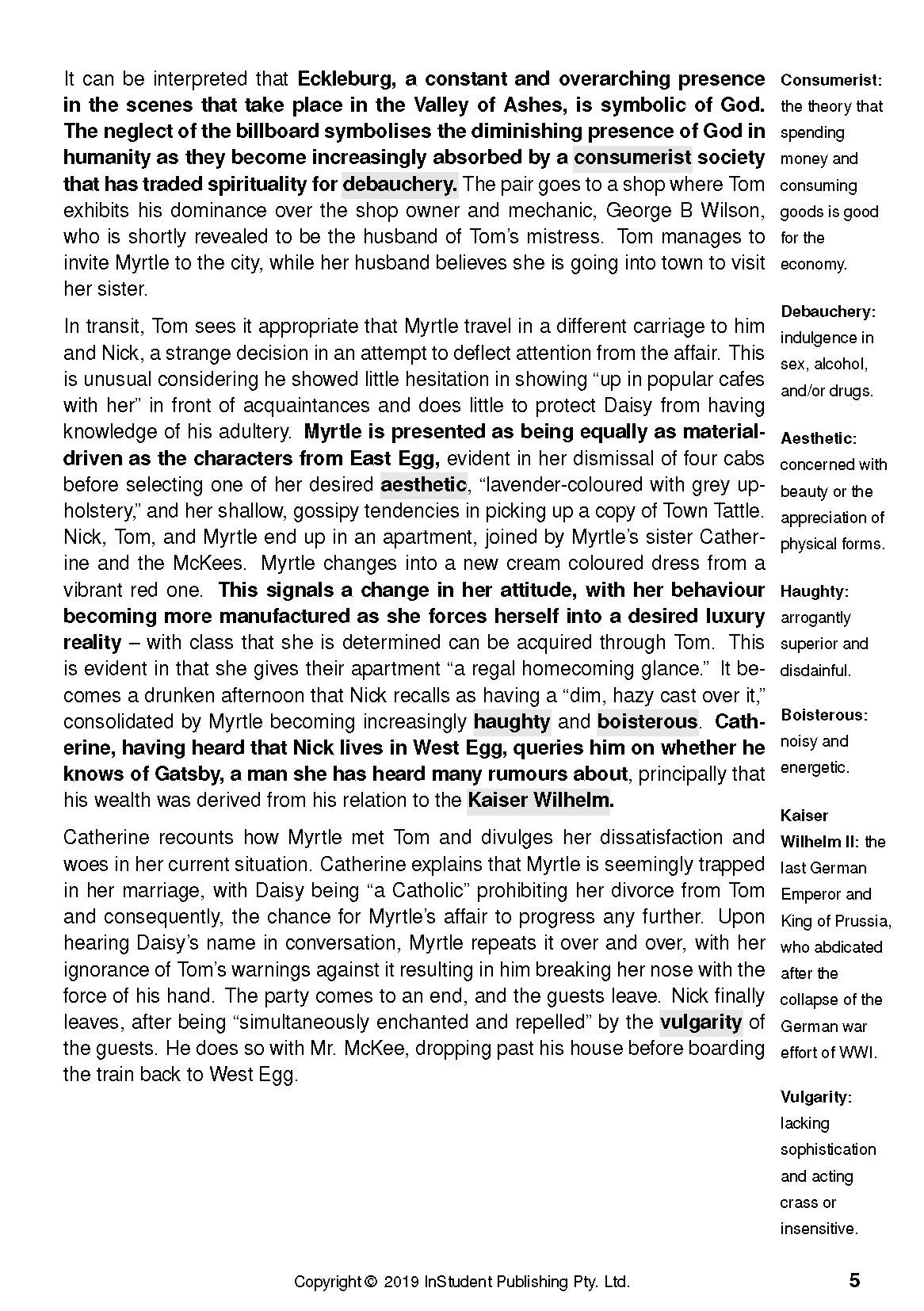 ATAR Notes Text Guide: The Great Gatsby by F Scott Fitzgerald - Image 9