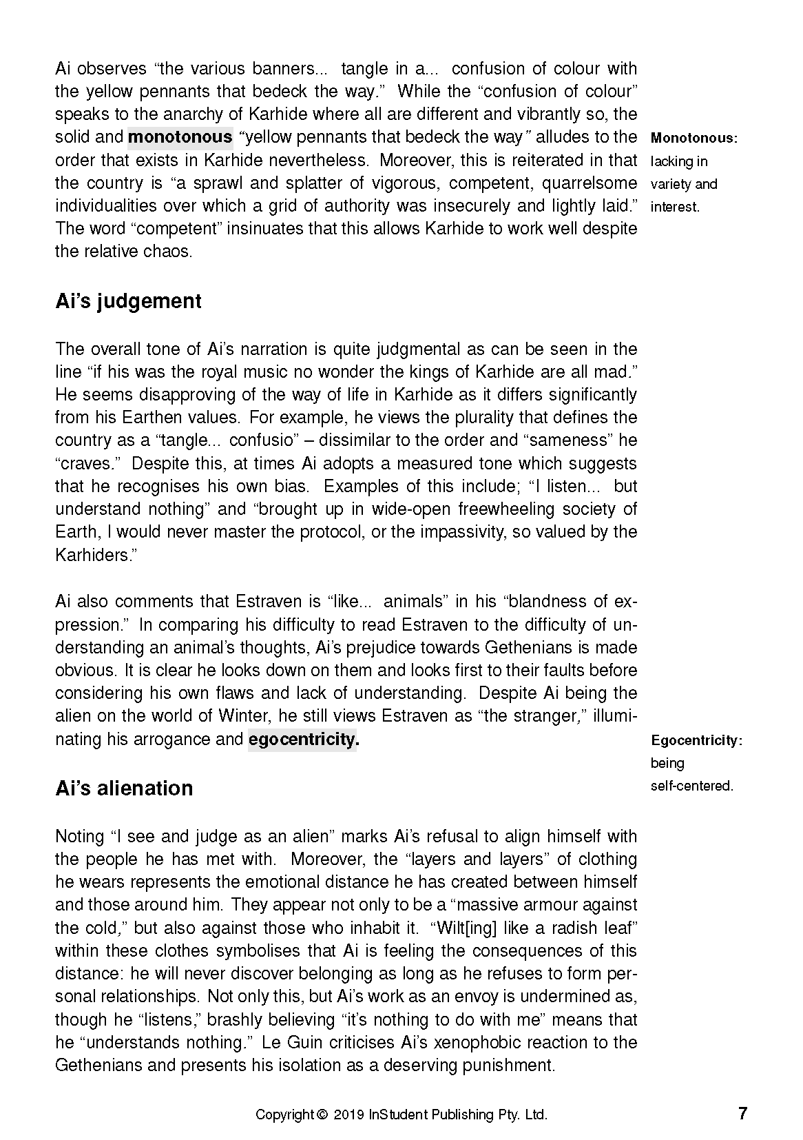 ATAR Notes Text Guide: The Left Hand of Darkness by Ursula Le Guin - Image 11