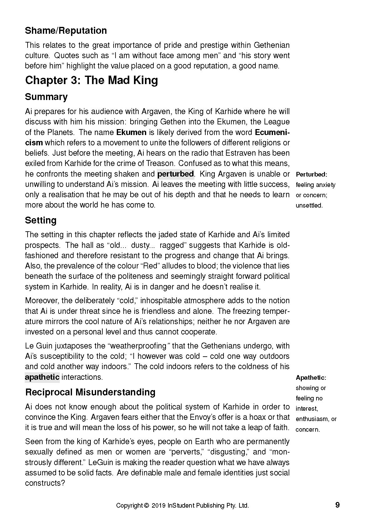 ATAR Notes Text Guide: The Left Hand of Darkness by Ursula Le Guin - Image 13