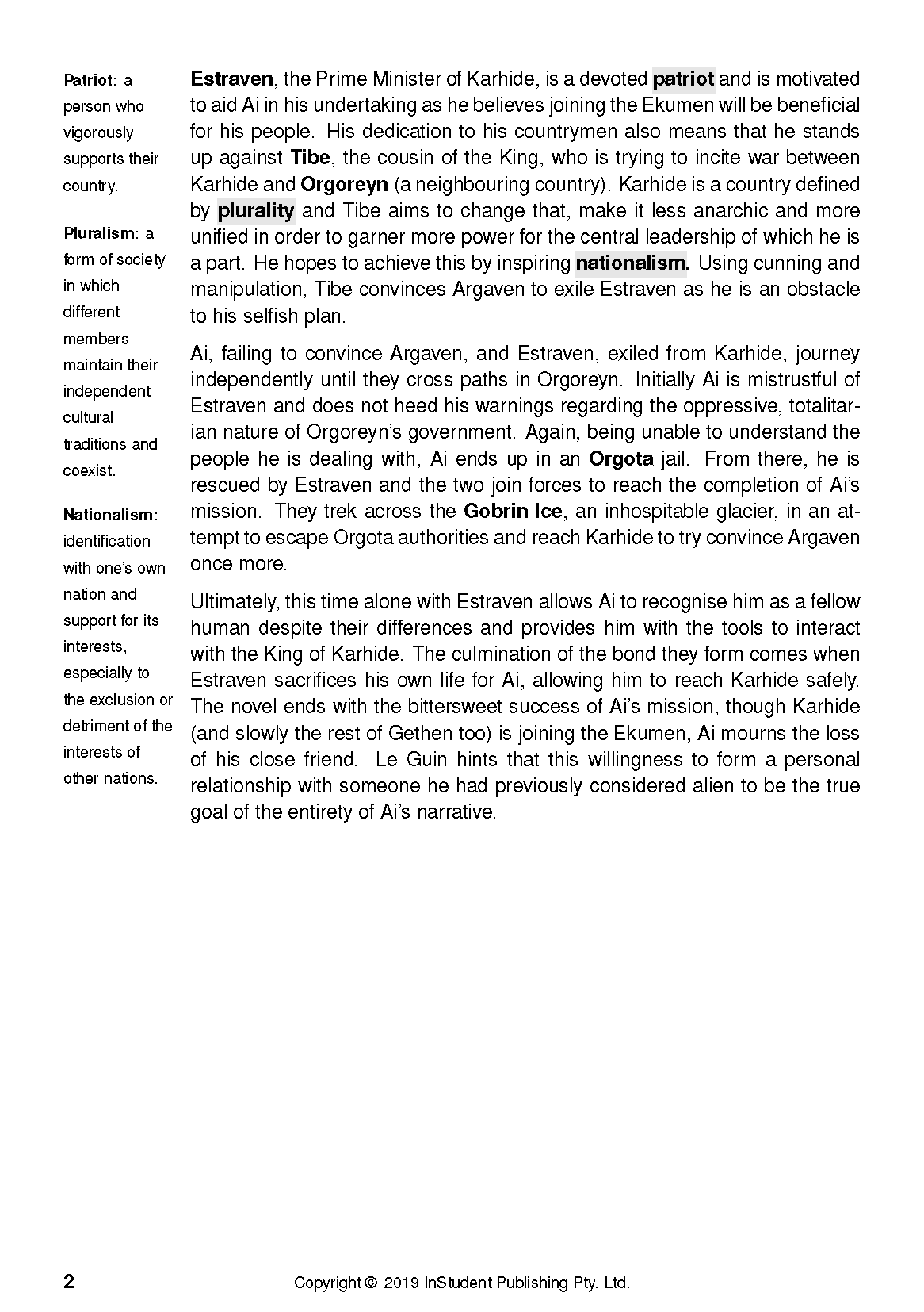 ATAR Notes Text Guide: The Left Hand of Darkness by Ursula Le Guin - Image 8