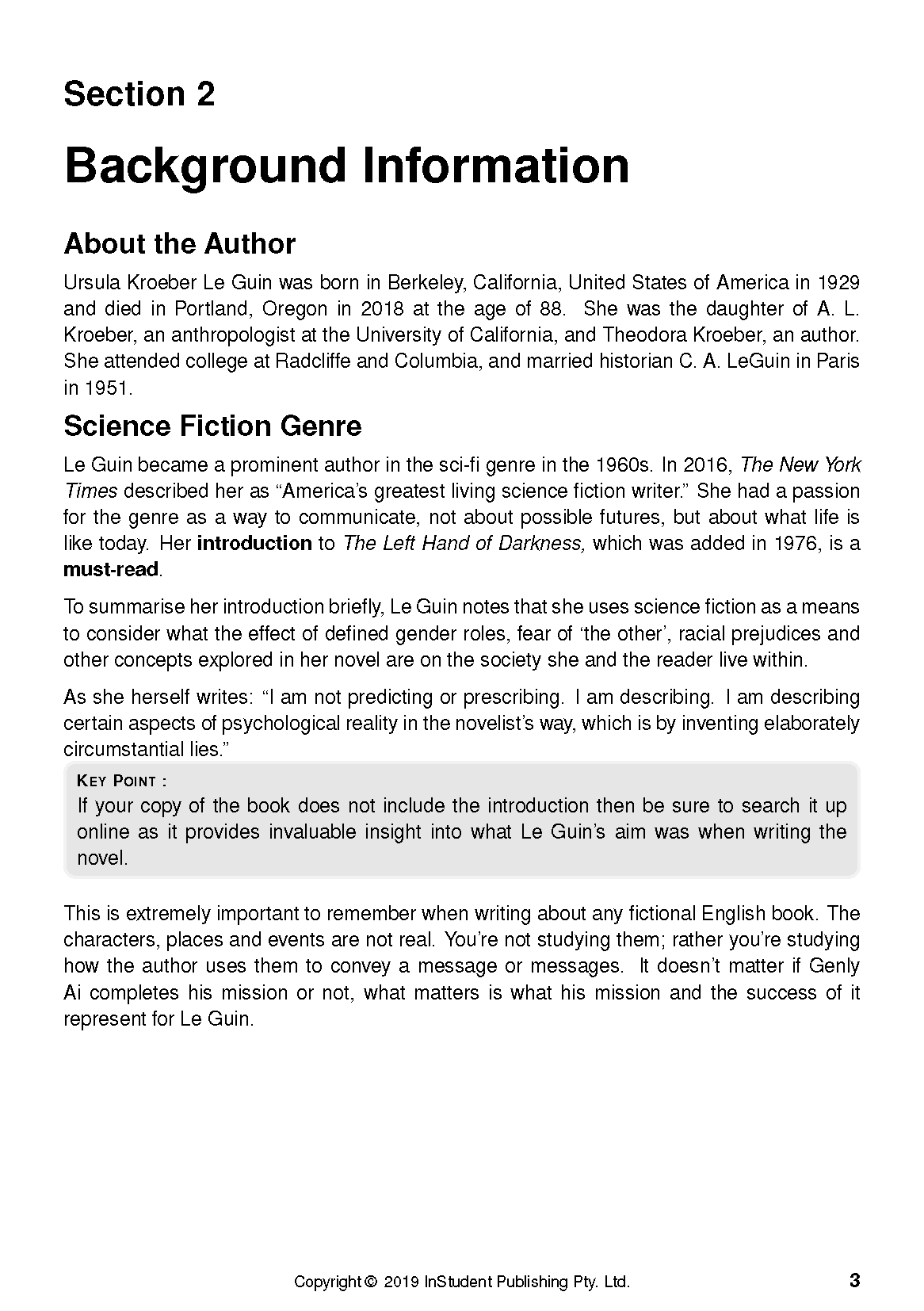 ATAR Notes Text Guide: The Left Hand of Darkness by Ursula Le Guin - Image 9