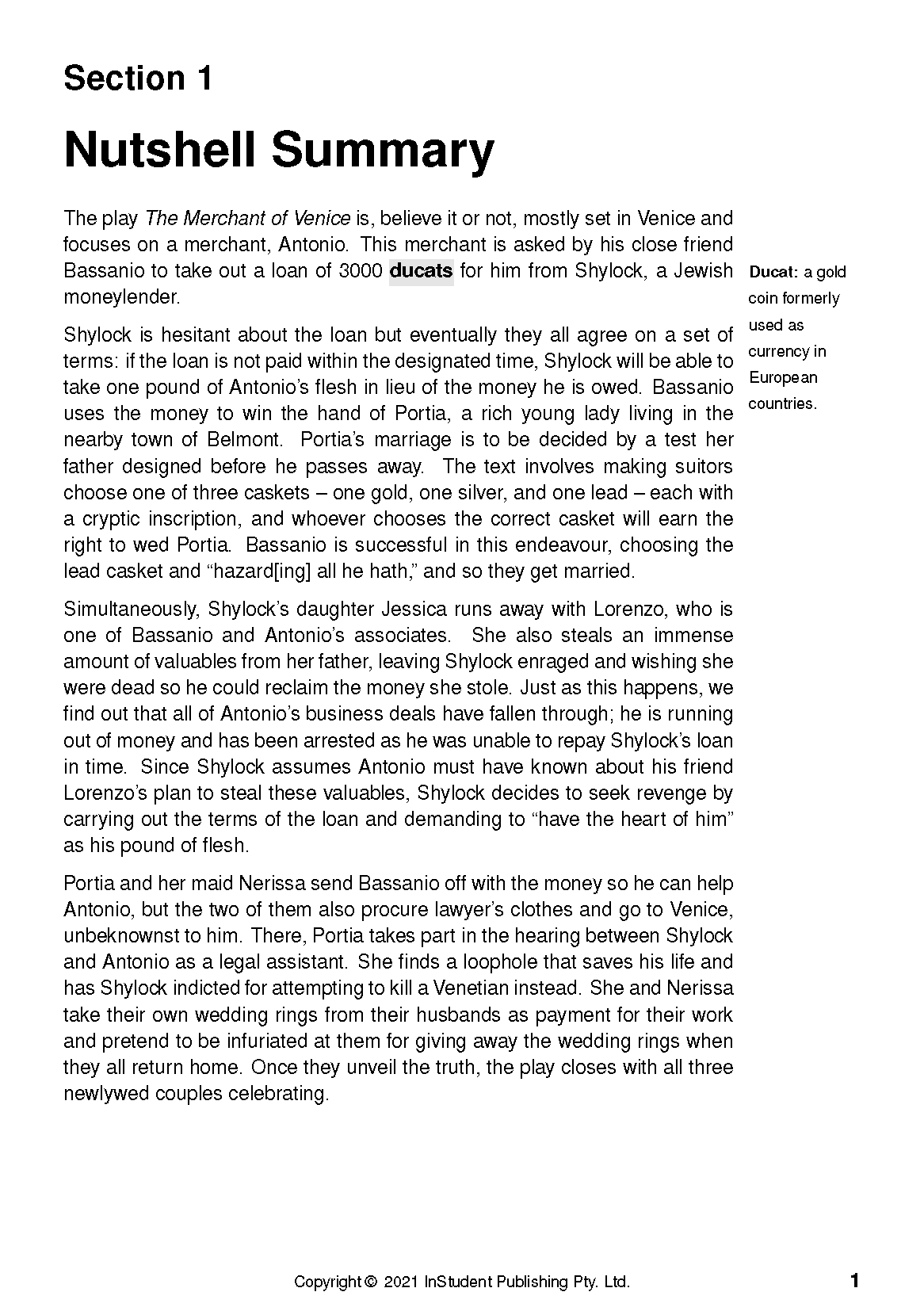 ATAR Notes Text Guide: The Merchant of Venice by William Shakespeare - Image 5