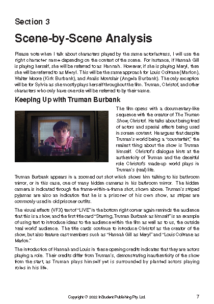 ATAR Notes Text Guide: The Truman Show by Peter Weir - Image 8