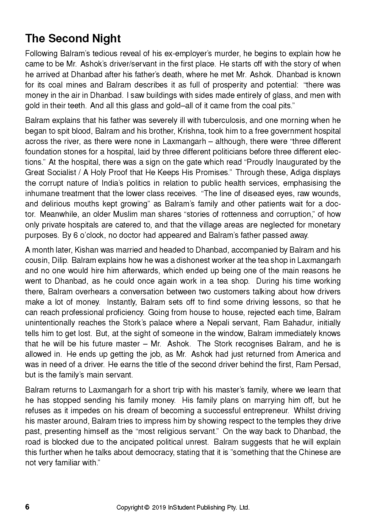 ATAR Notes Text Guide: The White Tiger by Aravind Adiga - Image 10