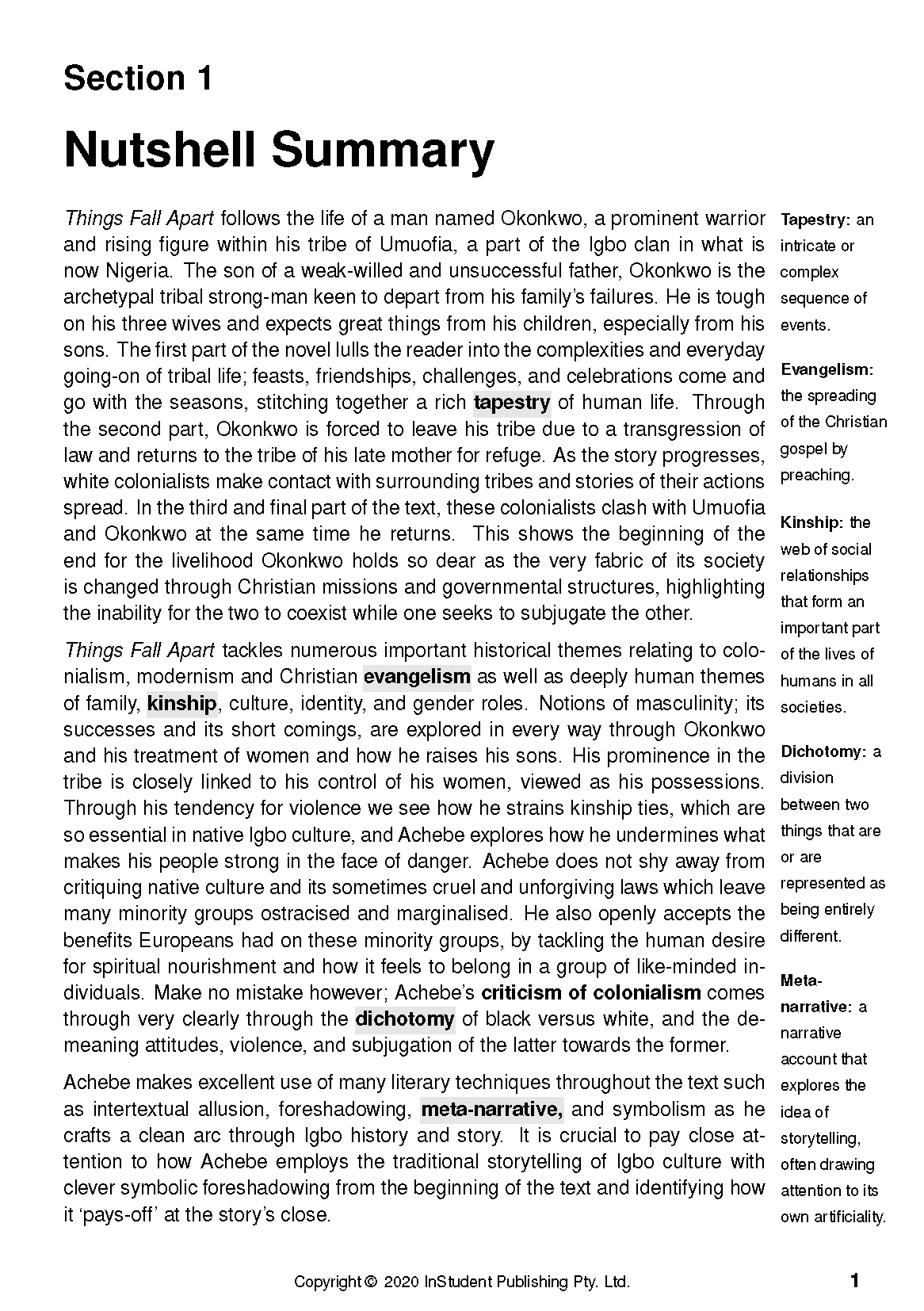 ATAR Notes Text Guide: Things Fall Apart by Chinua Achebe - Image 5