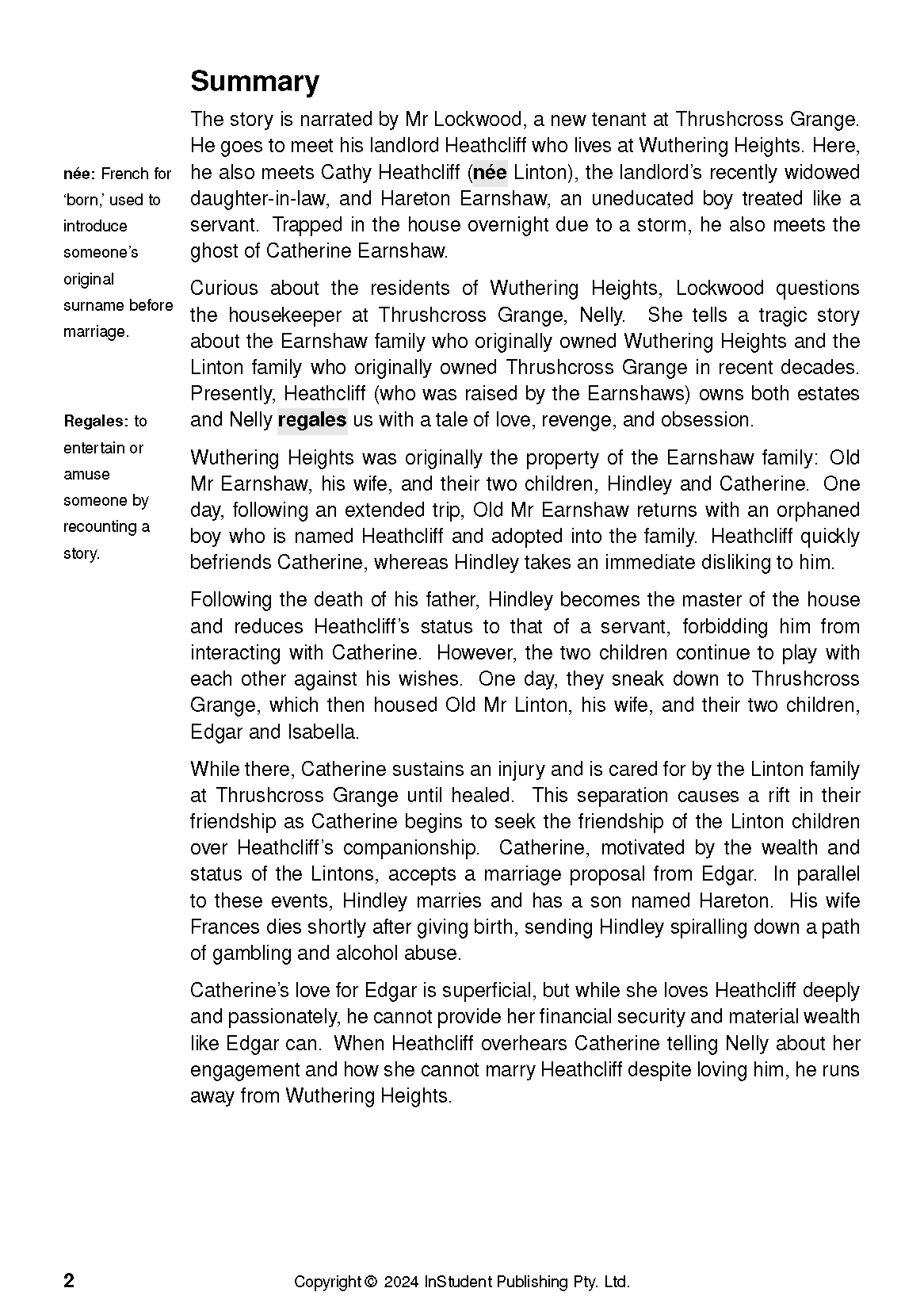 ATAR Notes Text Guide: Wuthering Heights by Emily Bronte - Image 6