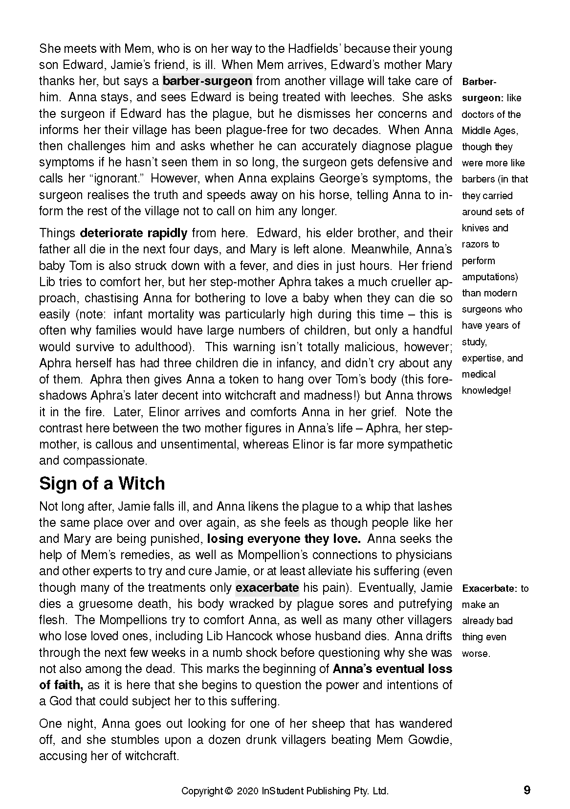ATAR Notes Text Guide: Year of Wonders by Geraldine Brooks - Image 13
