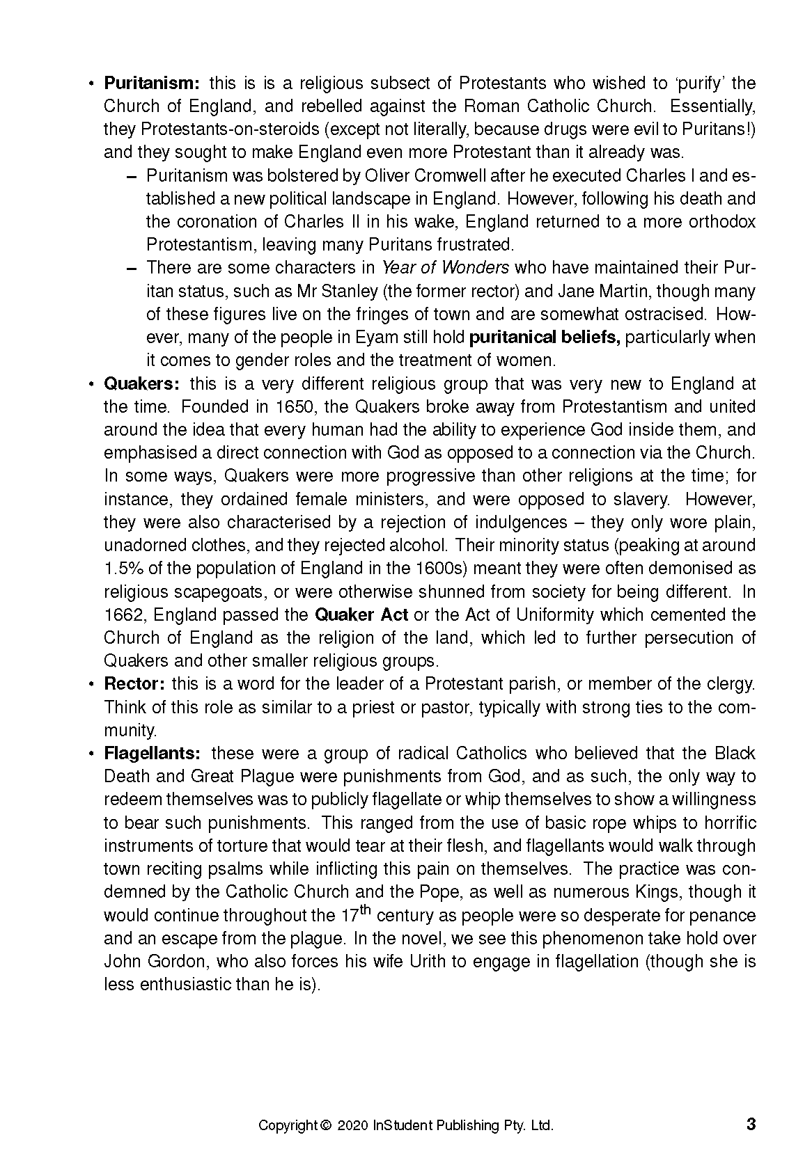 ATAR Notes Text Guide: Year of Wonders by Geraldine Brooks - Image 8