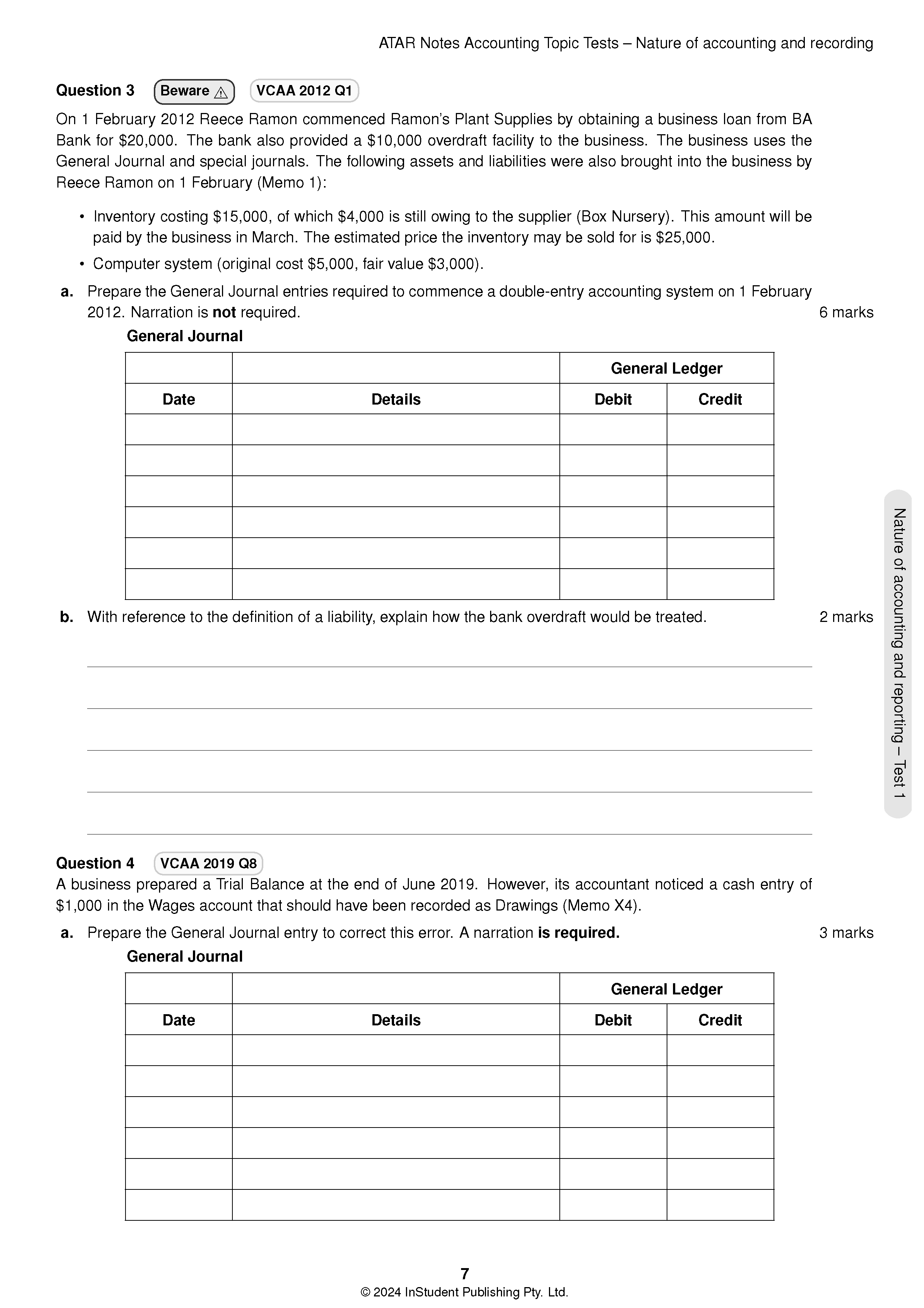 ATAR Notes VCE Accounting 3&4 Topic Tests (2025-2027) - Image 4