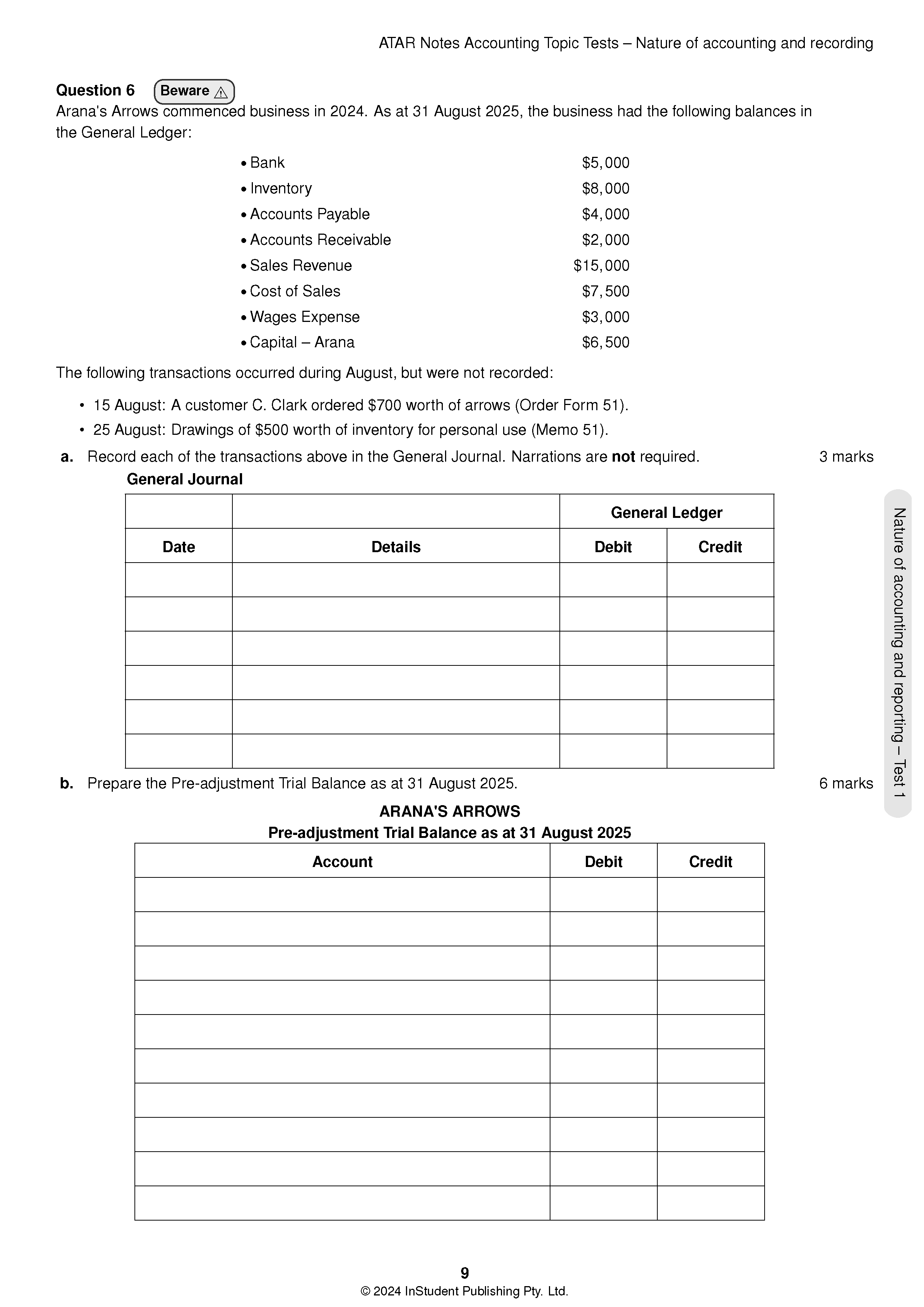 ATAR Notes VCE Accounting 3&4 Topic Tests (2025-2027) - Image 6