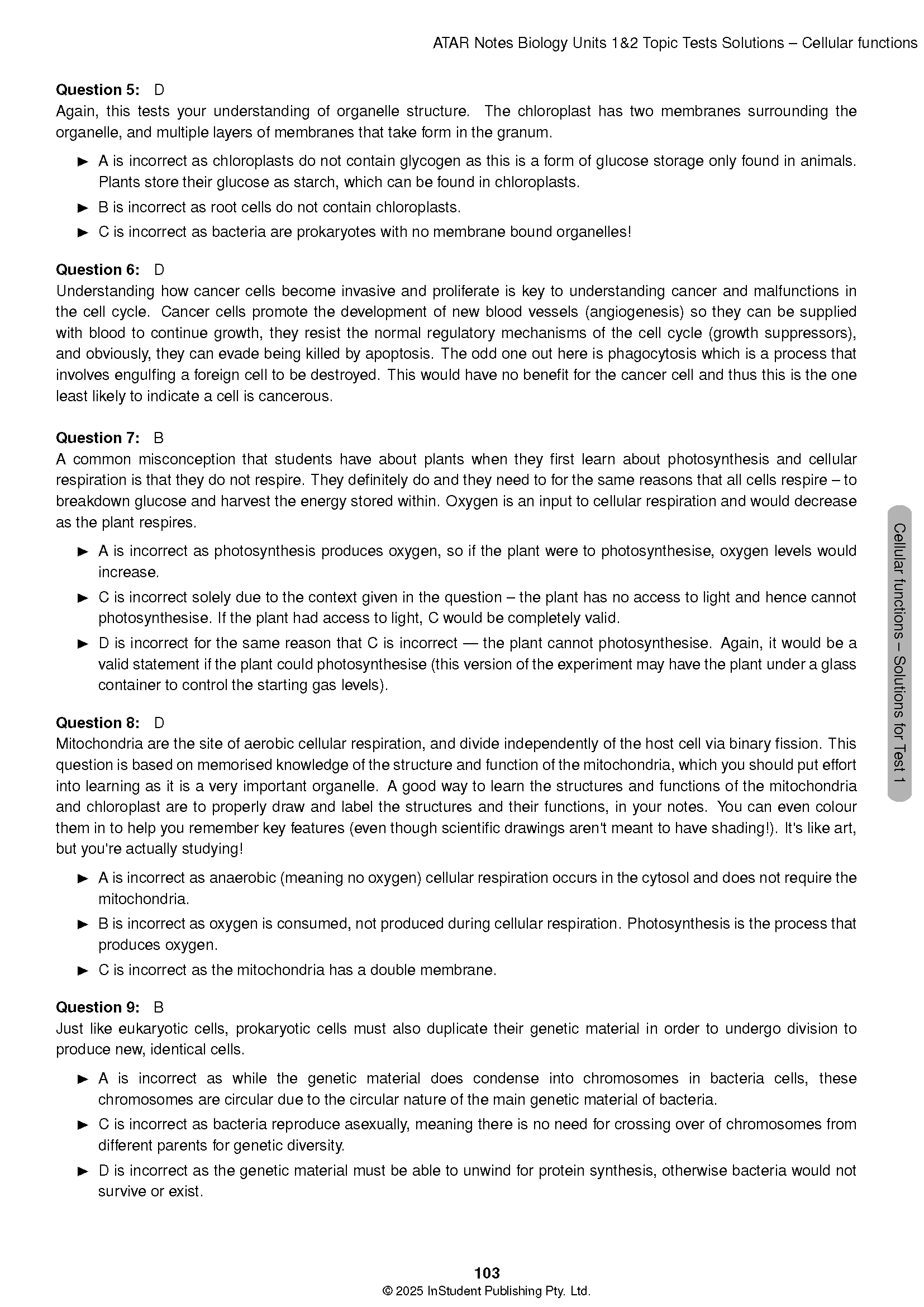 ATAR Notes VCE Biology 1&2 Topic Tests (2025-2026) - Image 10