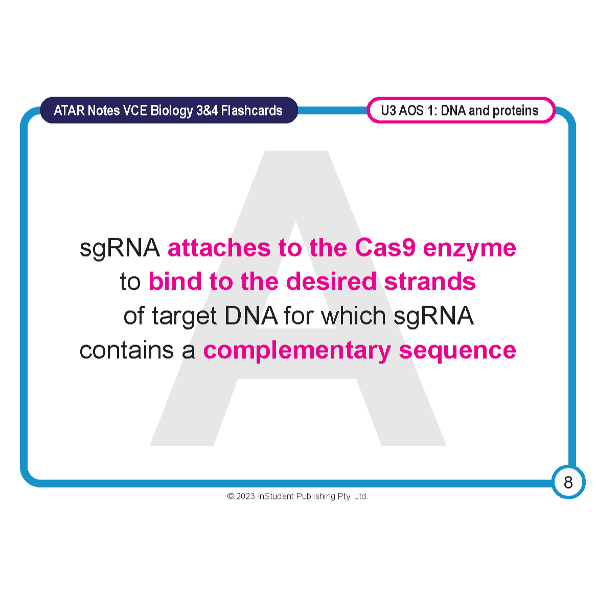 ATAR Notes VCE Biology 3&4 Flashcards - Image 5
