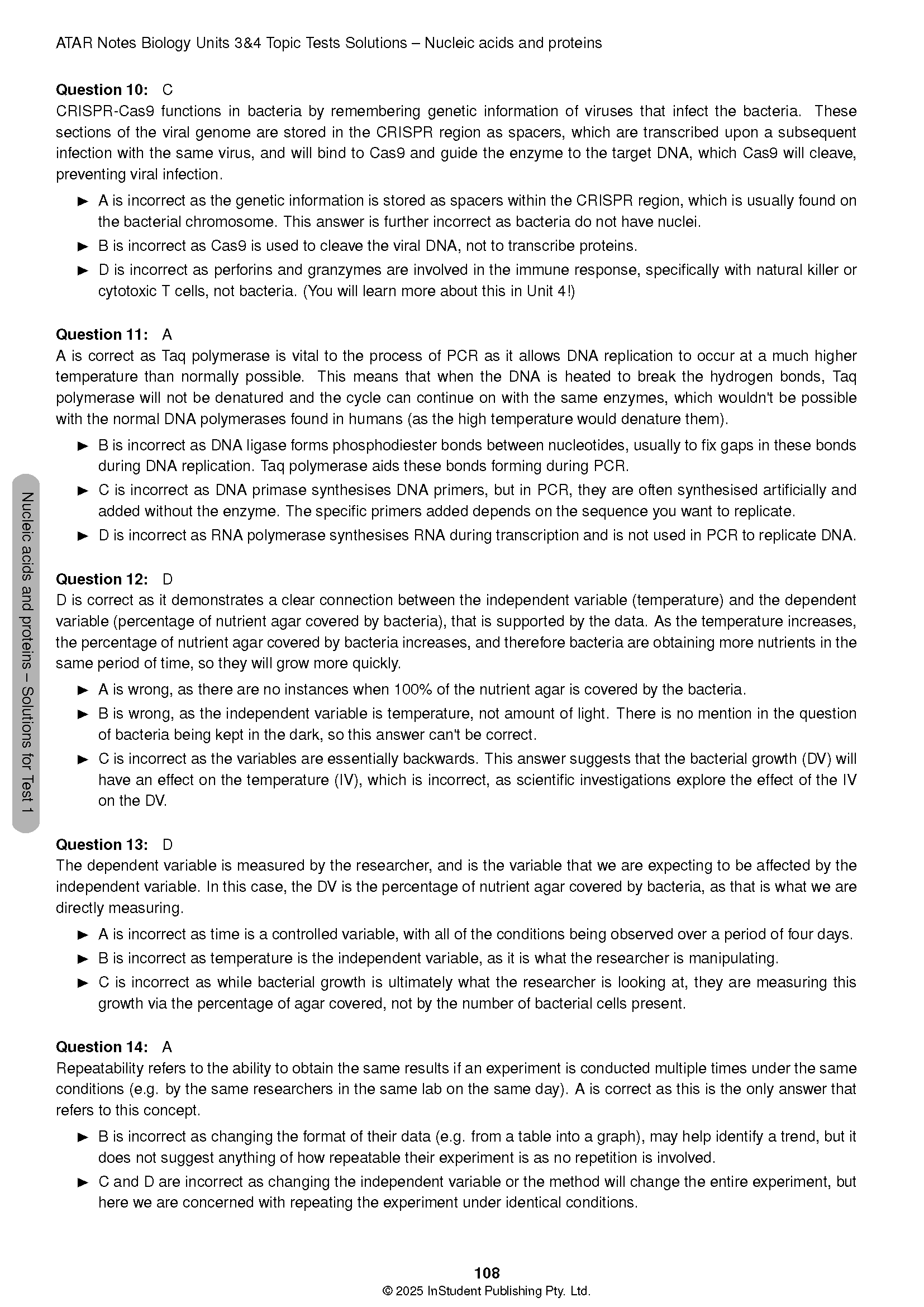 ATAR Notes VCE Biology 3&4 Topic Tests (2025-2026) - Image 11