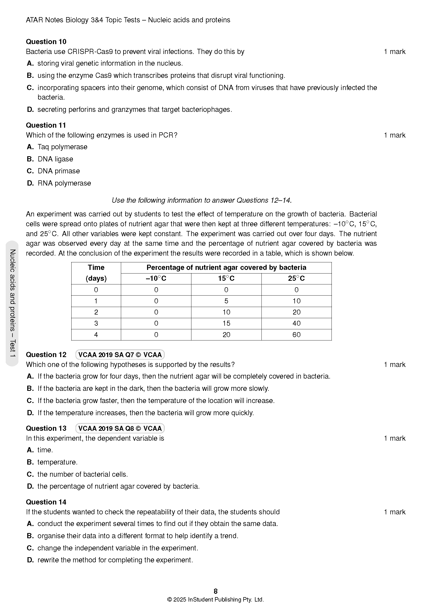ATAR Notes VCE Biology 3&4 Topic Tests (2025-2026) - Image 7