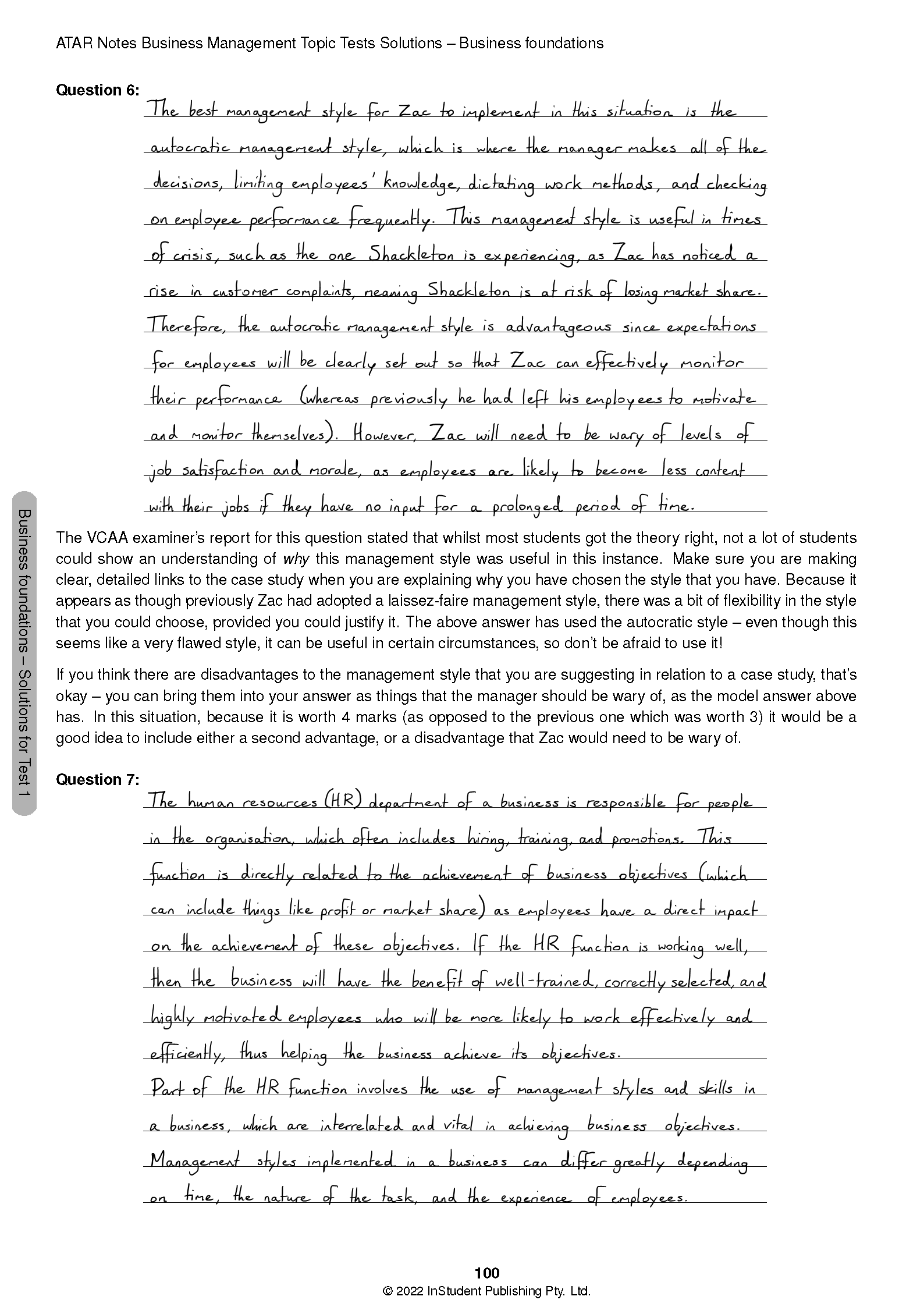 ATAR Notes VCE Business Management 3&4 Topic Tests (2024-2026) - Image 12