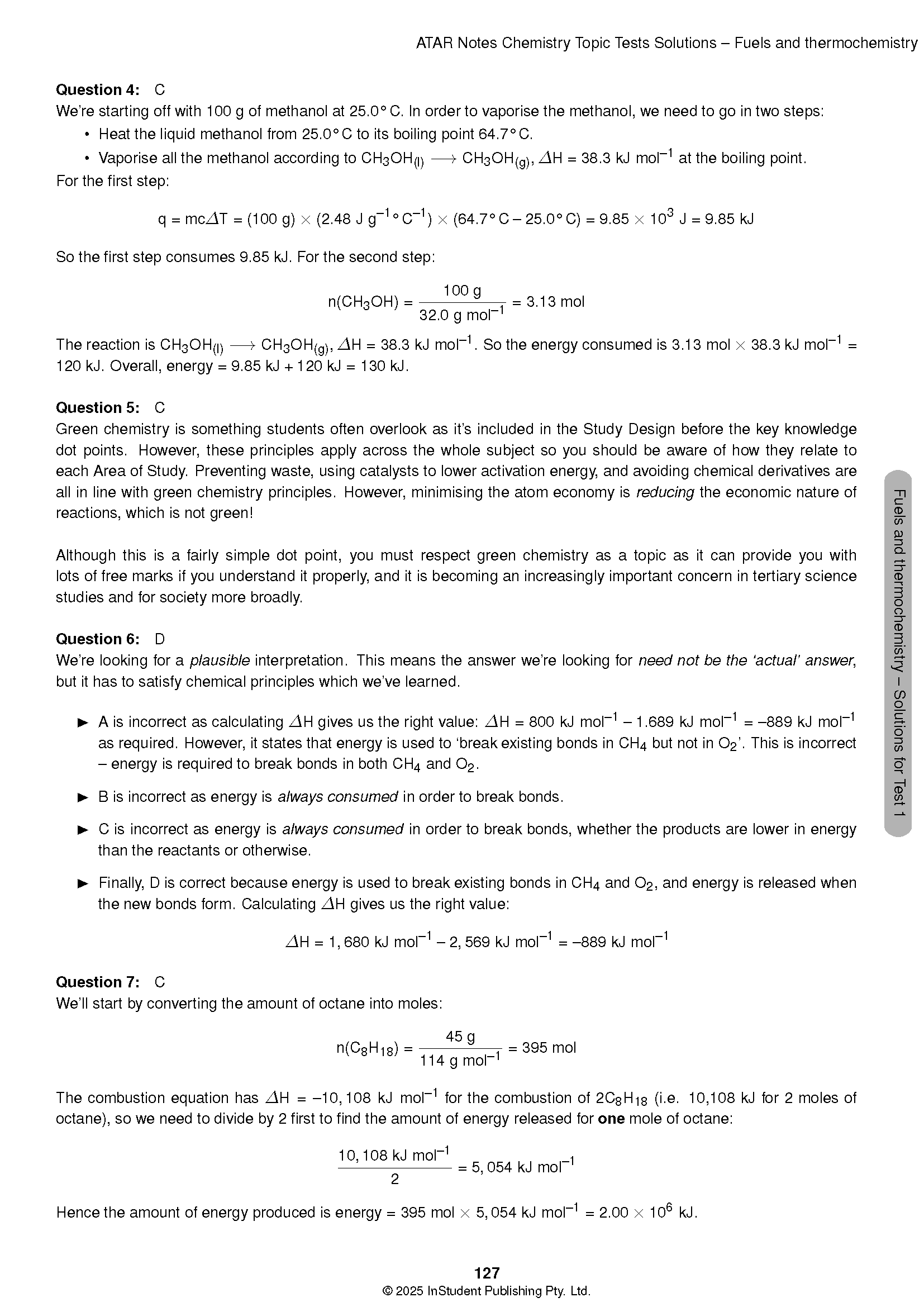 ATAR Notes VCE Chemistry 3&4 Topic Tests (2025-2027) - Image 10