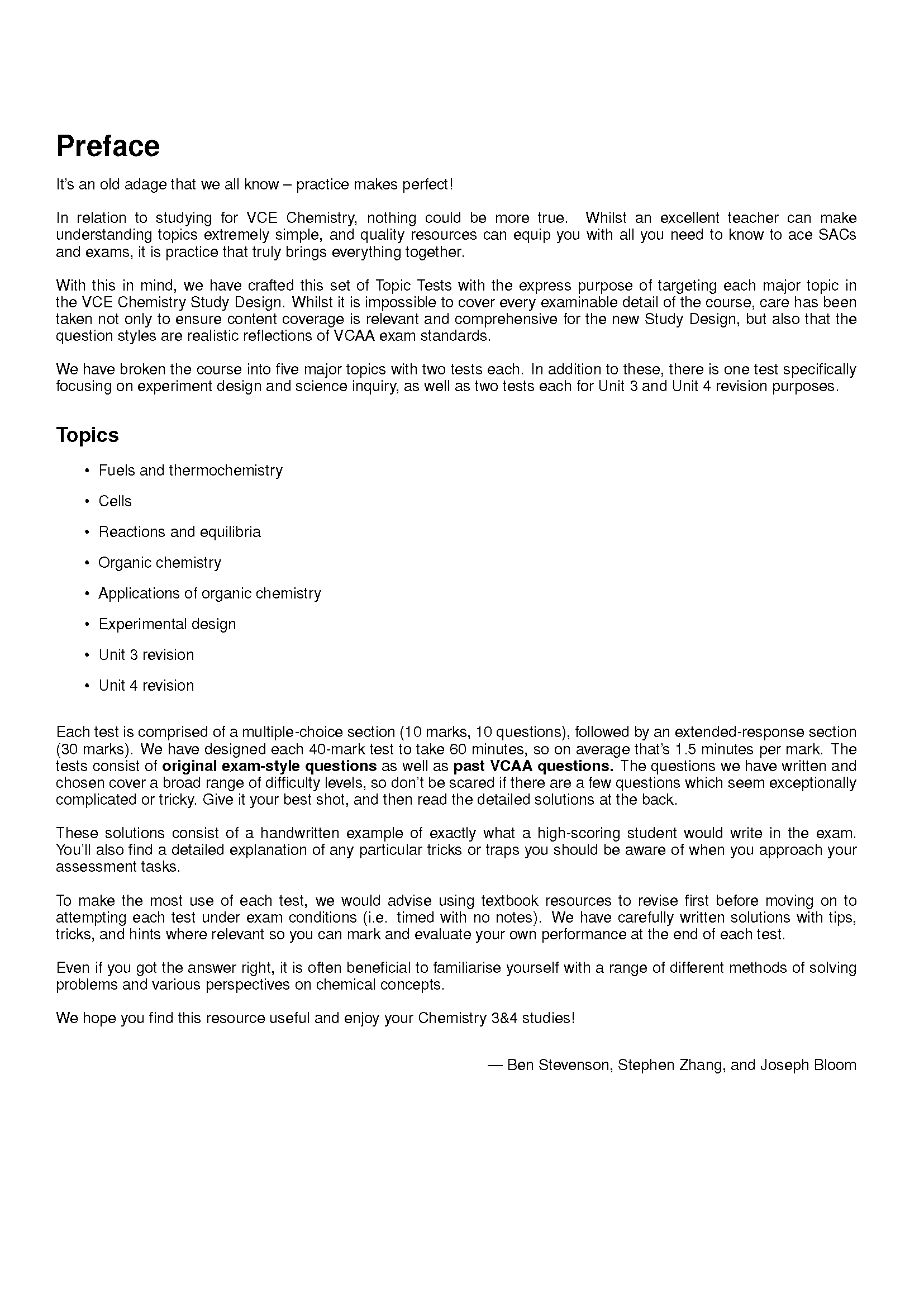 ATAR Notes VCE Chemistry 3&4 Topic Tests (2025-2027) - Image 2