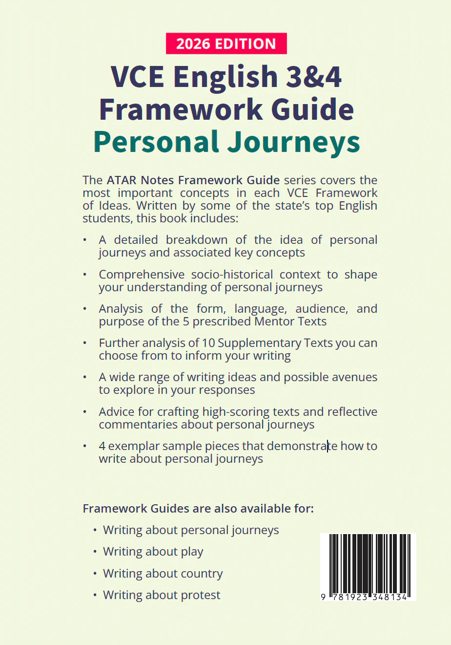 ATAR Notes VCE English 3&4 Frameworks Guide: Writing about personal journeys (2026 Edition) - Image 12
