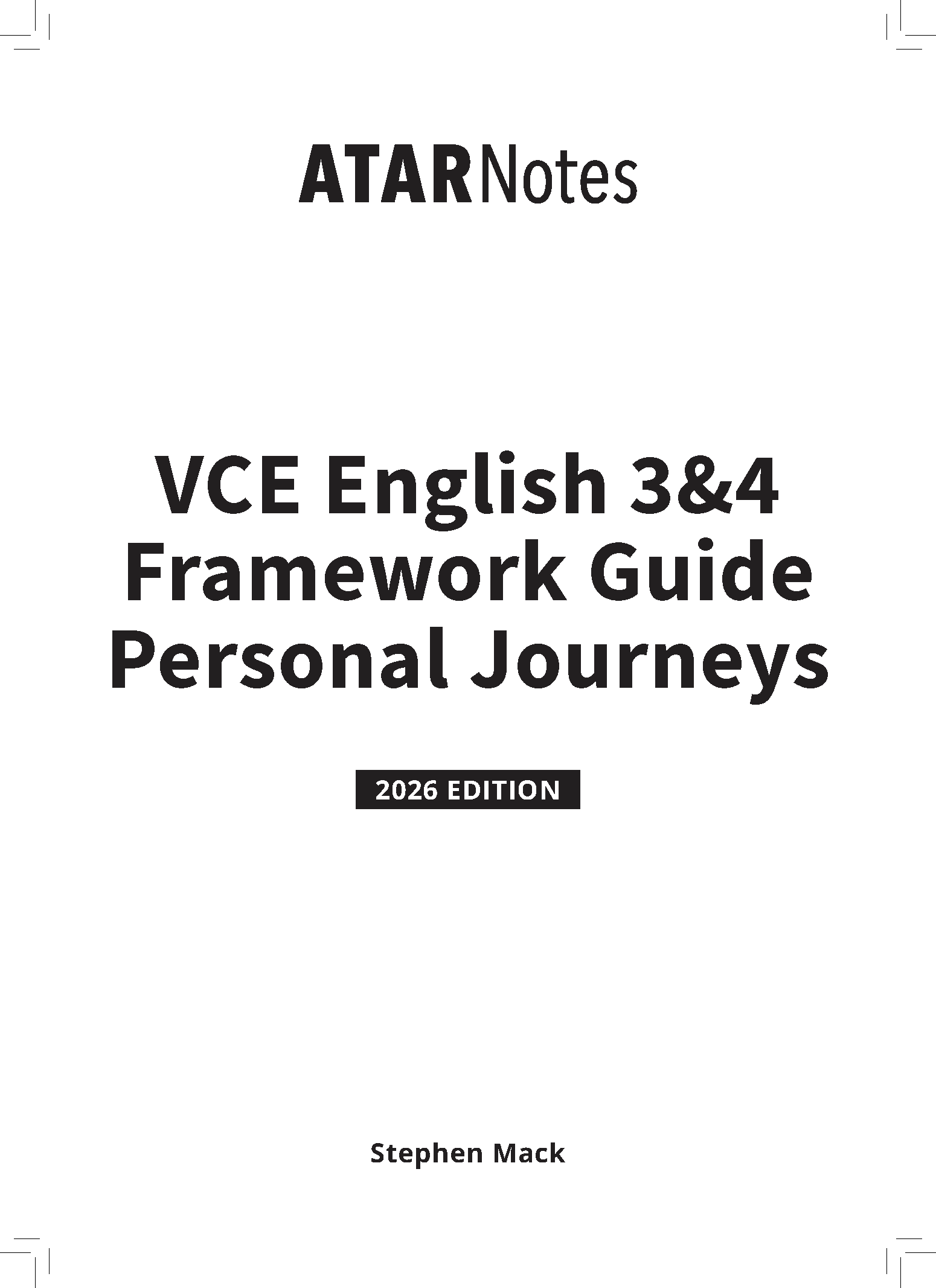 ATAR Notes VCE English 3&4 Frameworks Guide: Writing about personal journeys (2026 Edition) - Image 2
