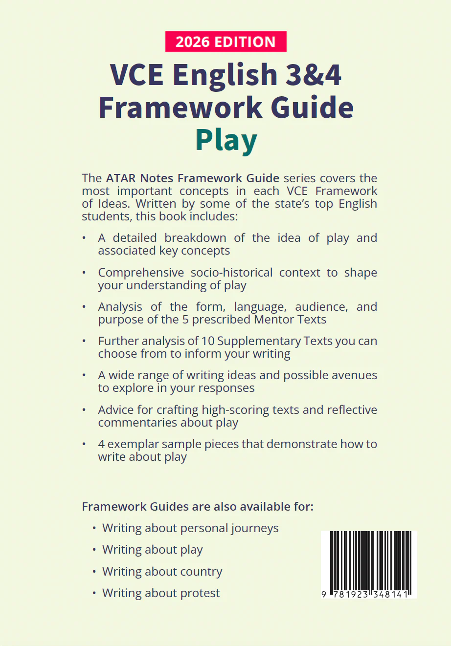 ATAR Notes VCE English 3&4 Frameworks Guide: Writing about play (2026 Edition) - Image 12