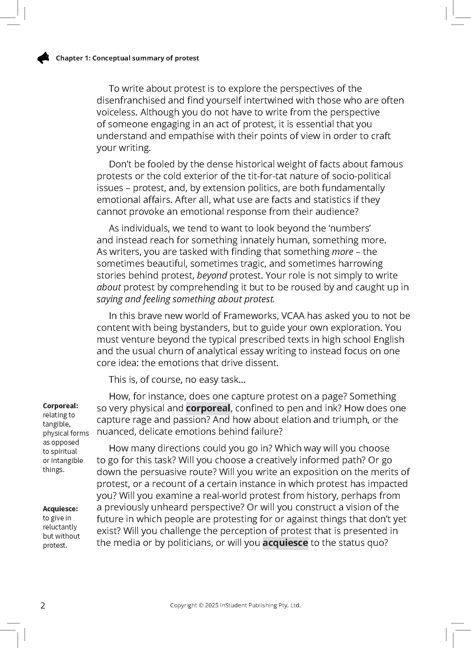 ATAR Notes VCE English 3&4 Frameworks Guide: Writing about protest (2026 Edition) - Image 6