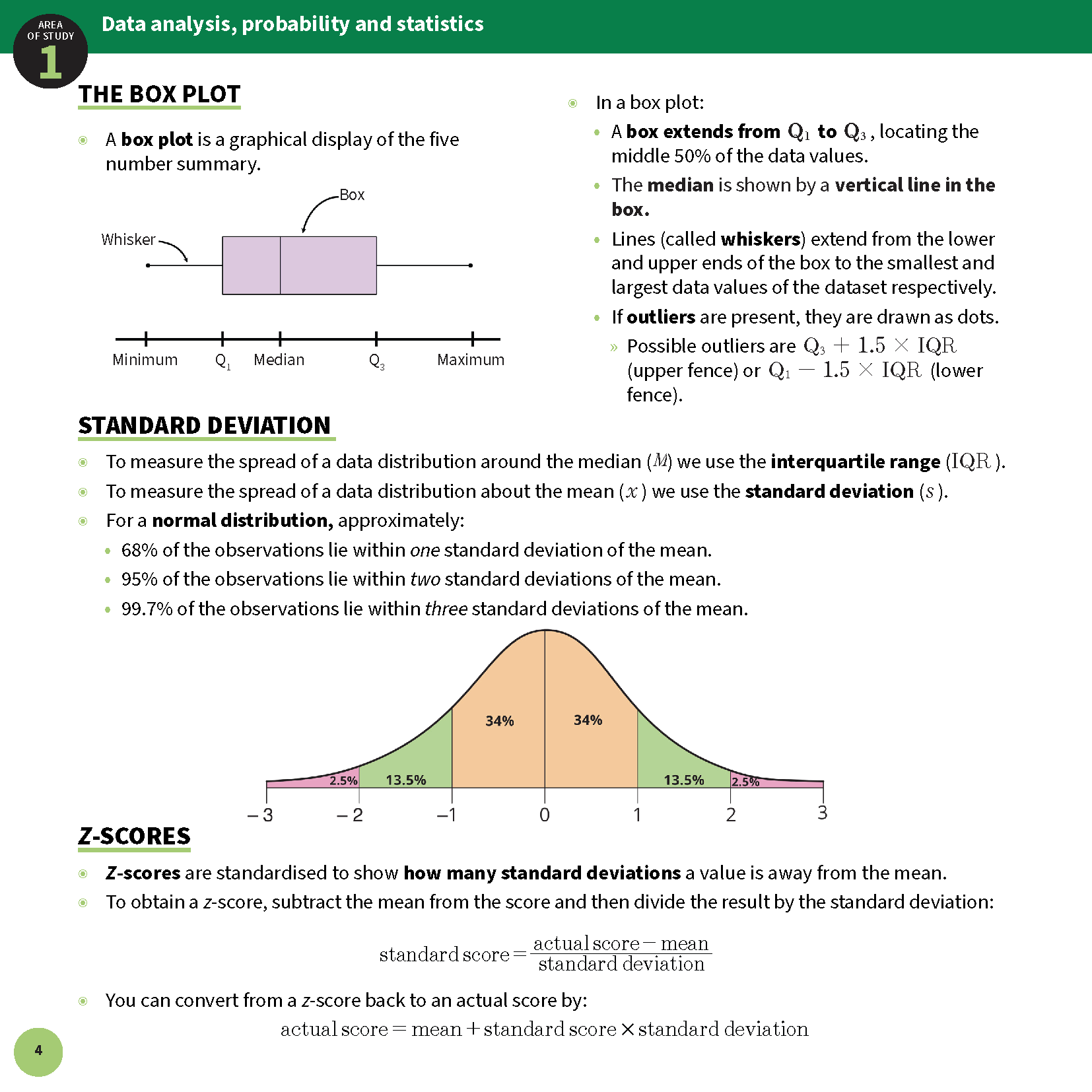 ATAR Notes VCE General Maths 3&4 Summary Sheets (2025-2027) - Image 7