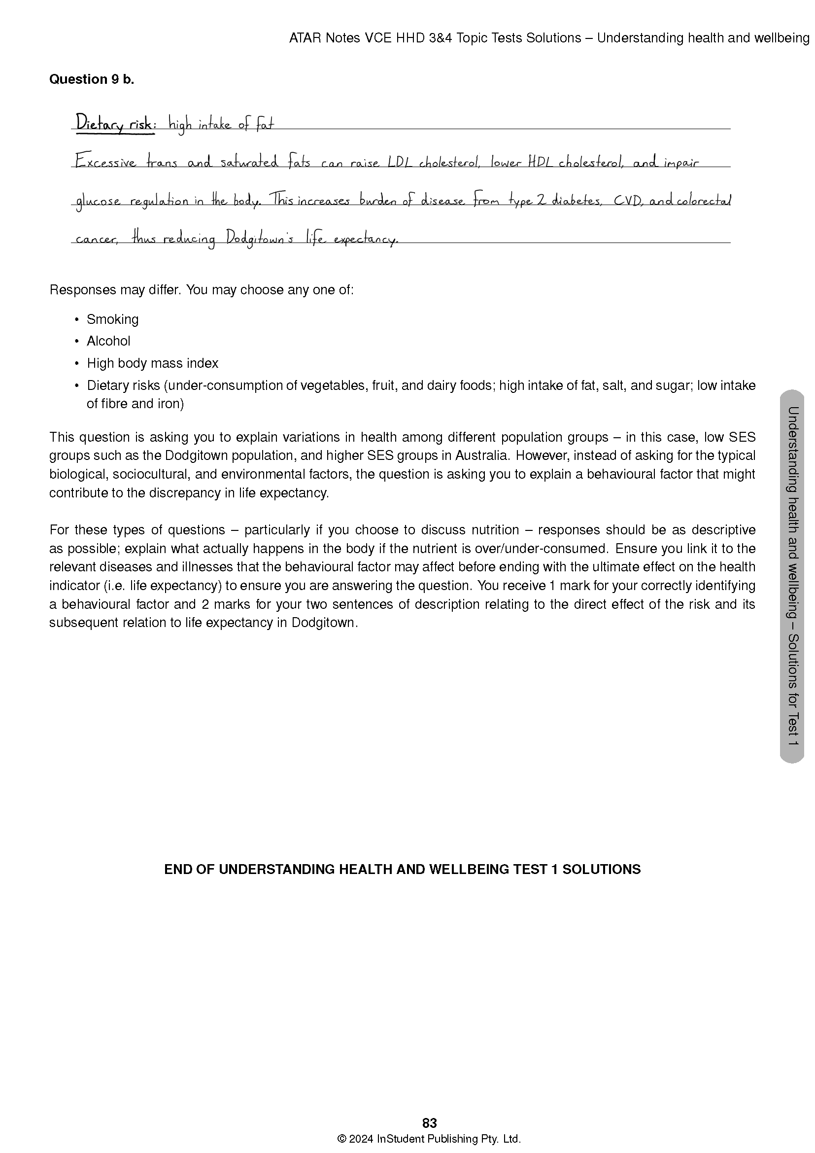 ATAR Notes VCE Health and Human Development (HHD) 3&4 Topic Tests (2025-2027) - Image 19