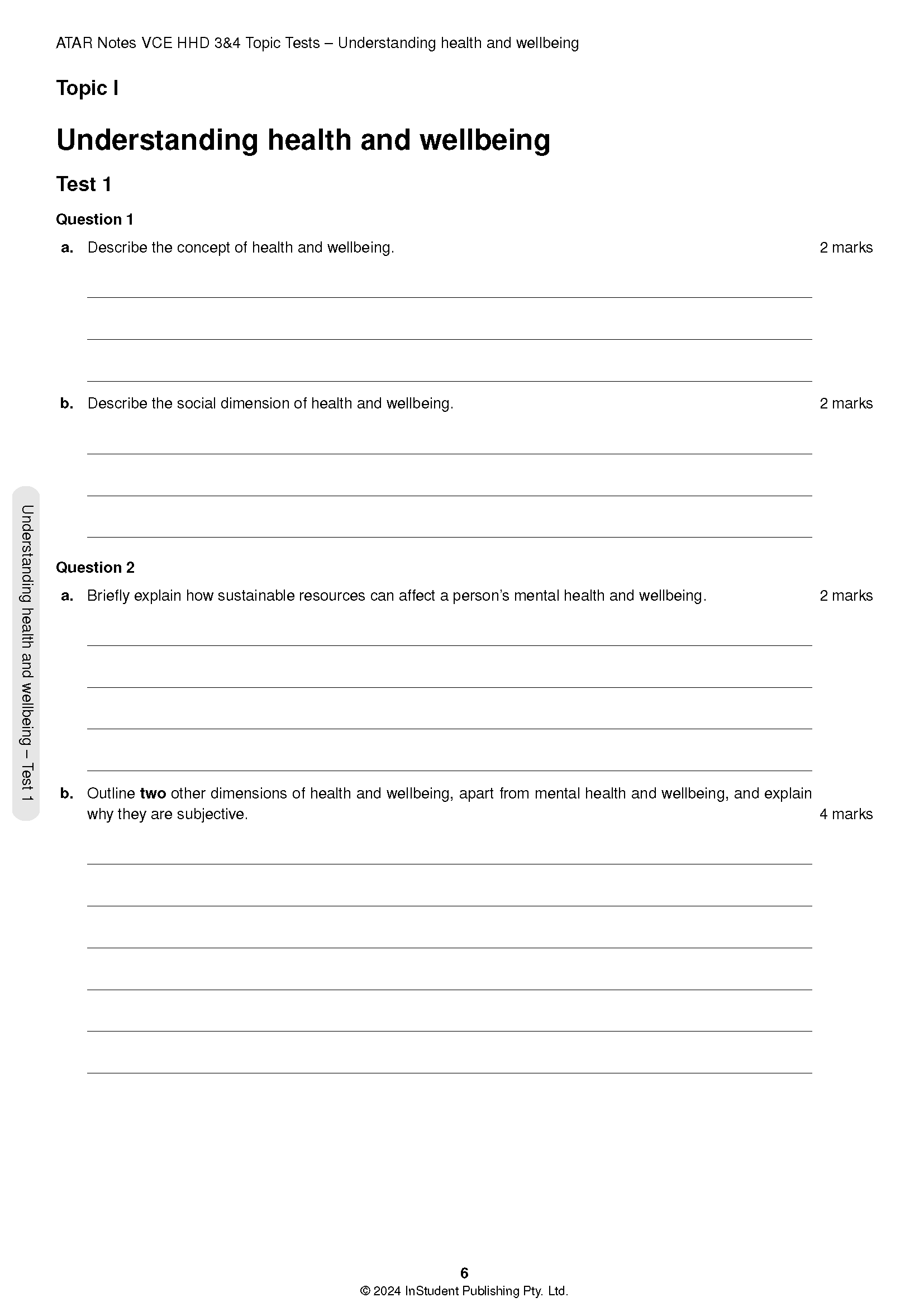 ATAR Notes VCE Health and Human Development (HHD) 3&4 Topic Tests (2025-2027) - Image 5