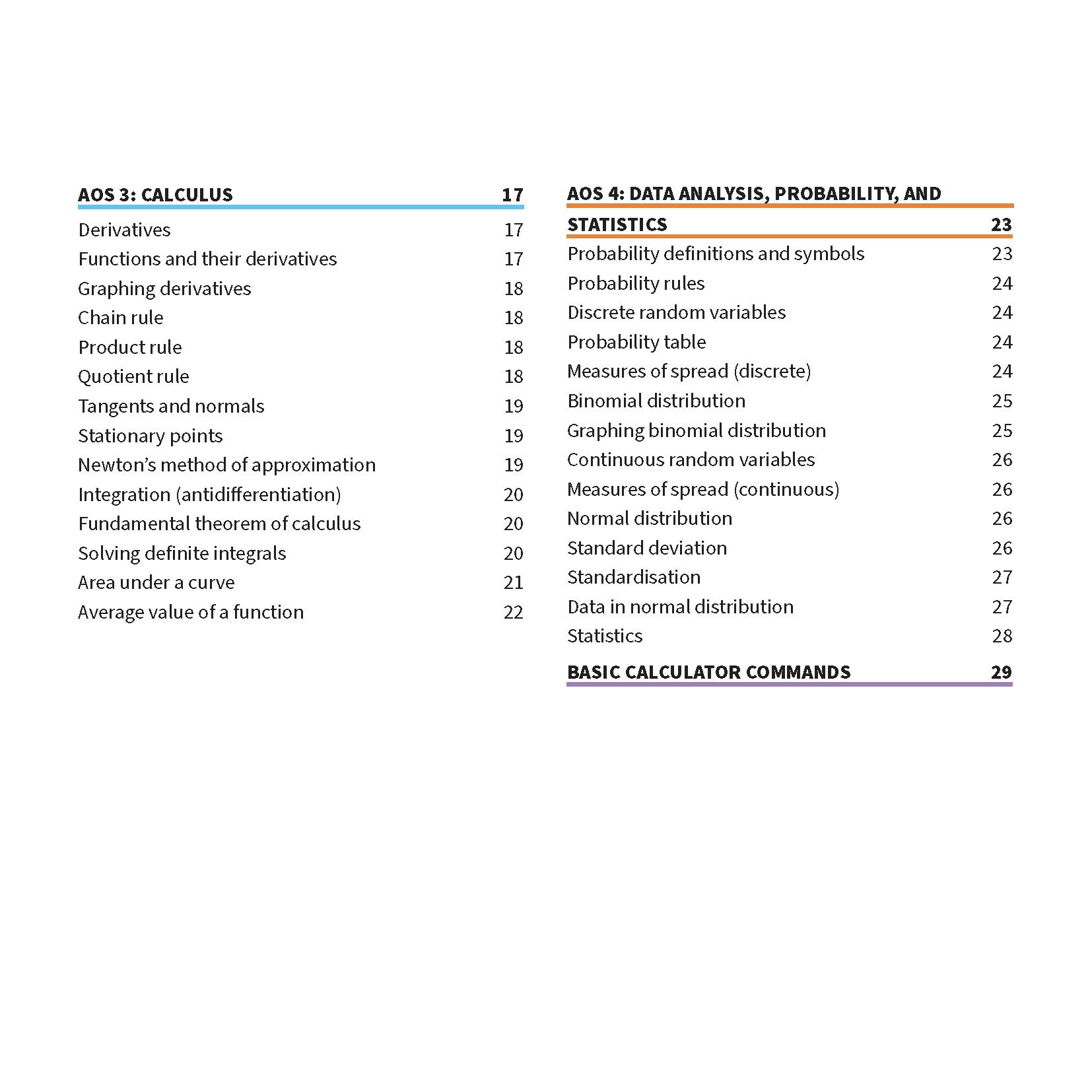 ATAR Notes VCE Maths Methods 3&4 Summary Sheets (2025-2027) - Image 3
