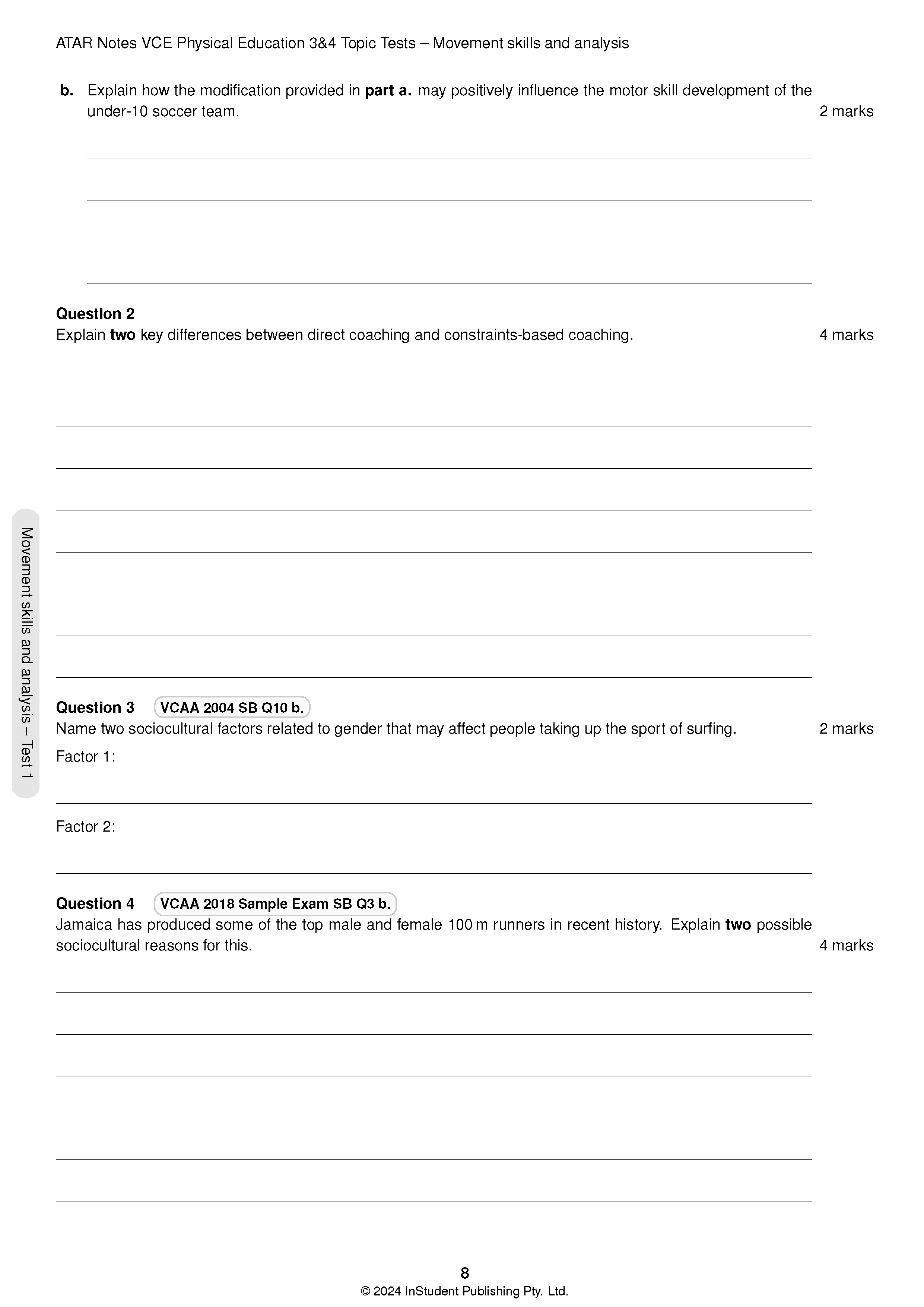 ATAR Notes VCE Physical Education (PE) 3&4 Topic Tests (2025-2027) - Image 5