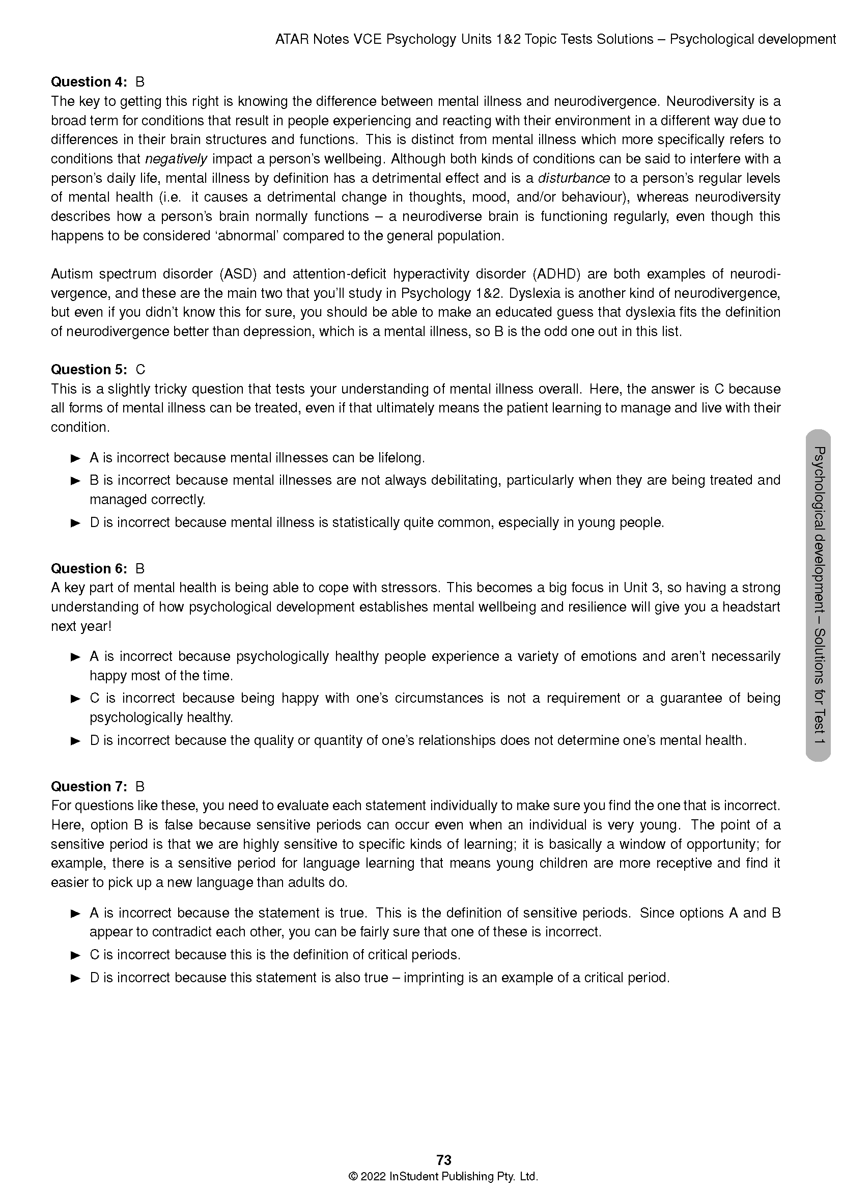 ATAR Notes VCE Psychology 1&2 Topic Tests (2024-2026) - Image 9
