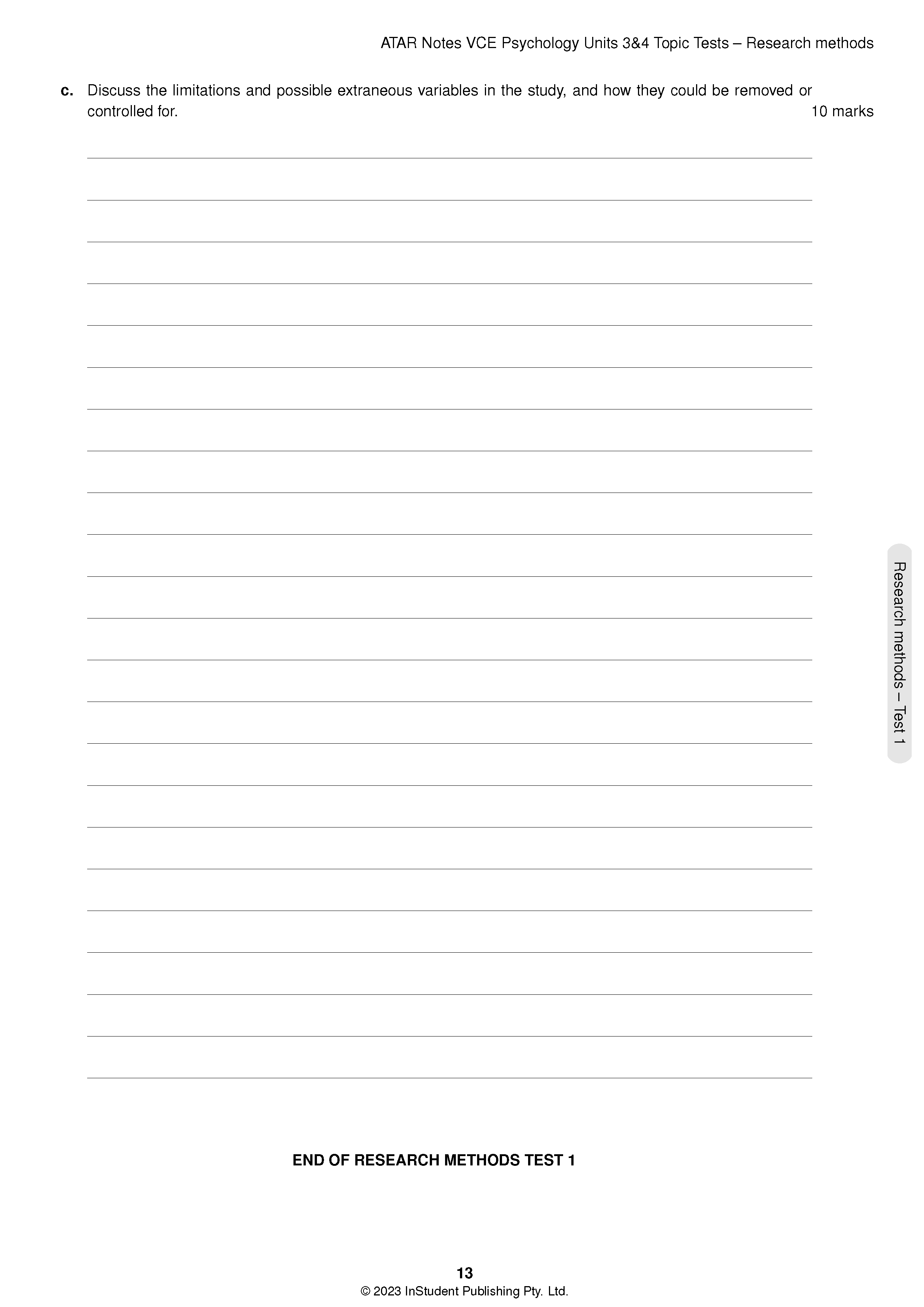 ATAR Notes VCE Psychology 3&4 Topic Tests (2024-2026) - Image 10