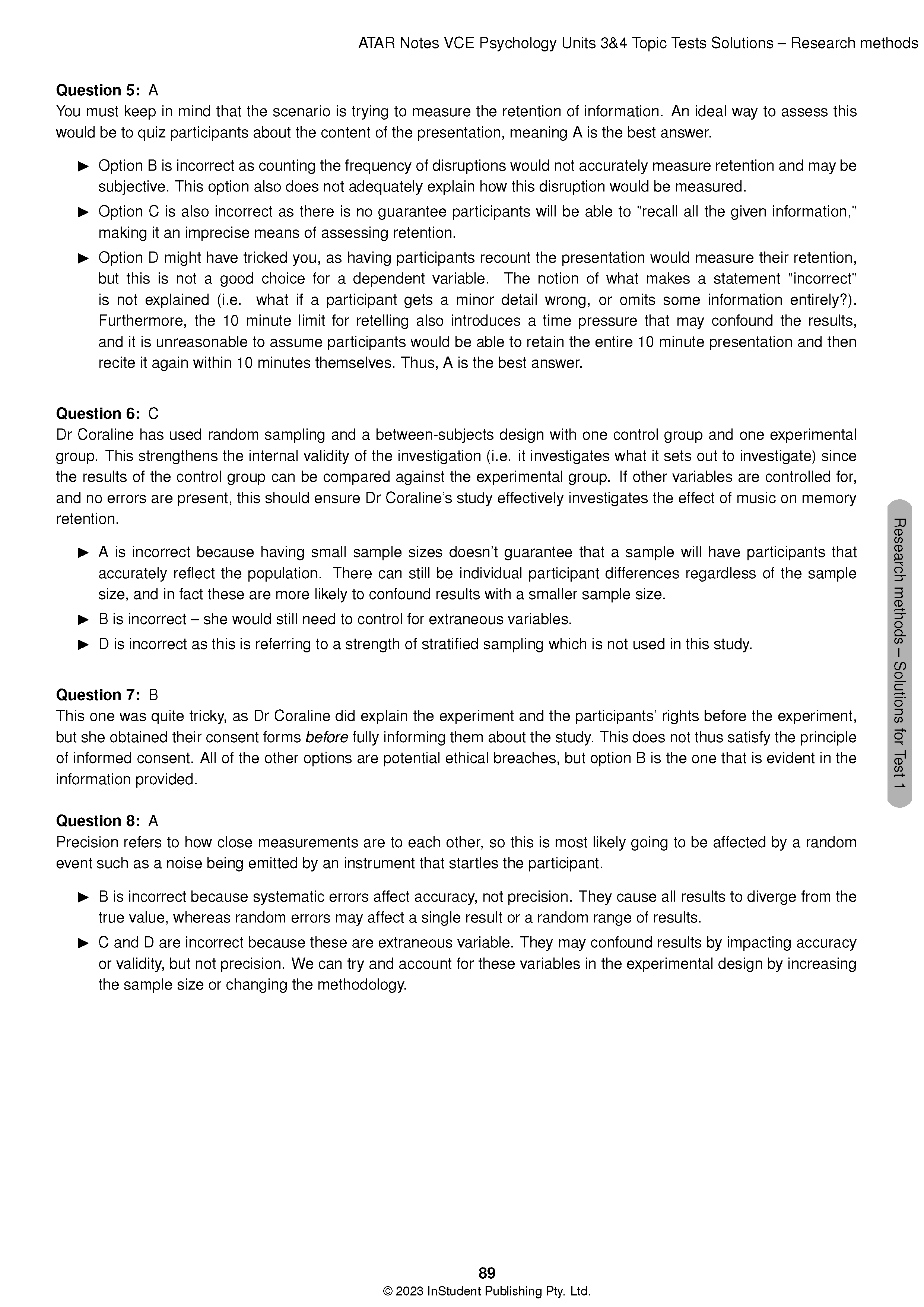 ATAR Notes VCE Psychology 3&4 Topic Tests (2024-2026) - Image 12