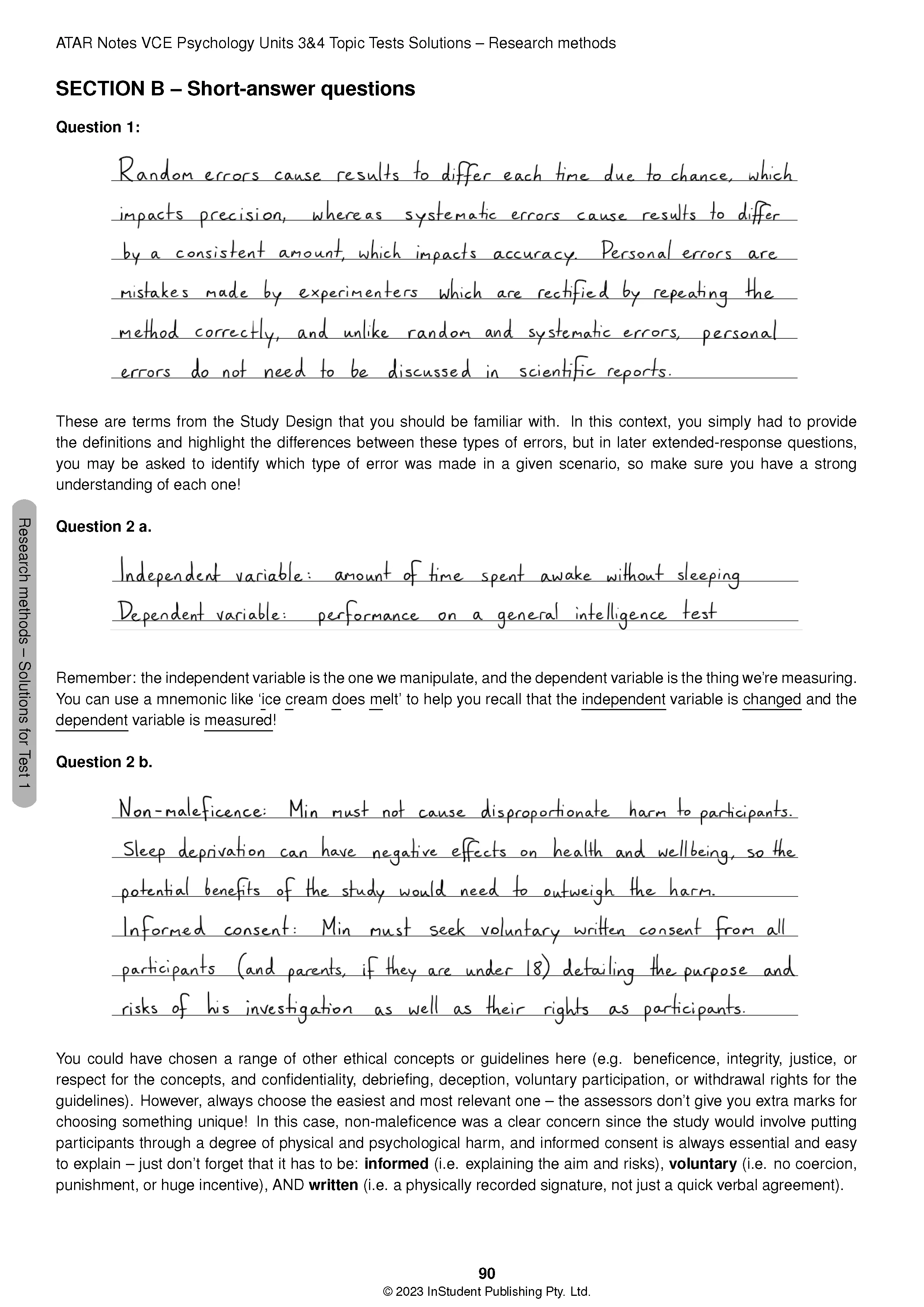 ATAR Notes VCE Psychology 3&4 Topic Tests (2024-2026) - Image 13