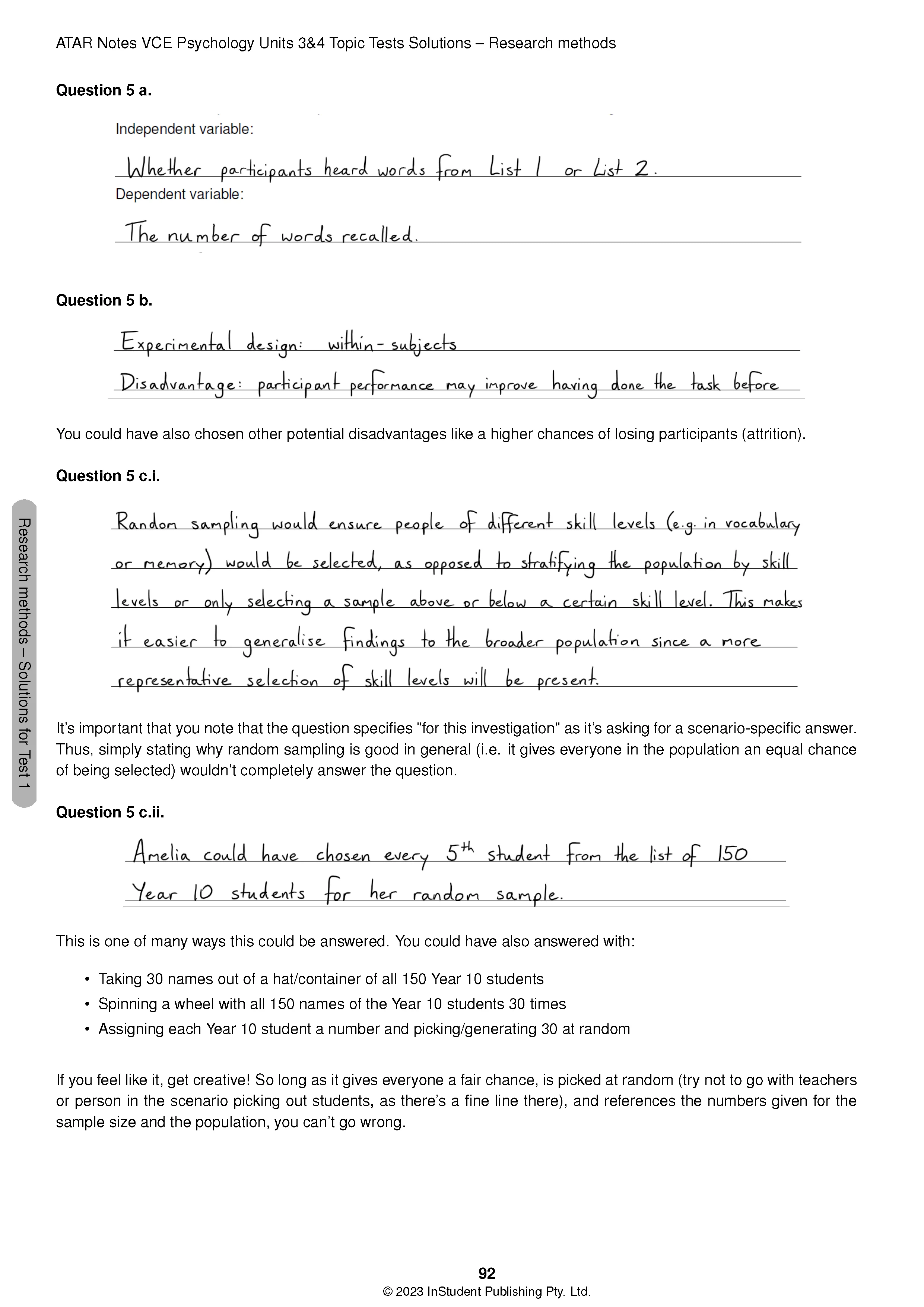 ATAR Notes VCE Psychology 3&4 Topic Tests (2024-2026) - Image 15