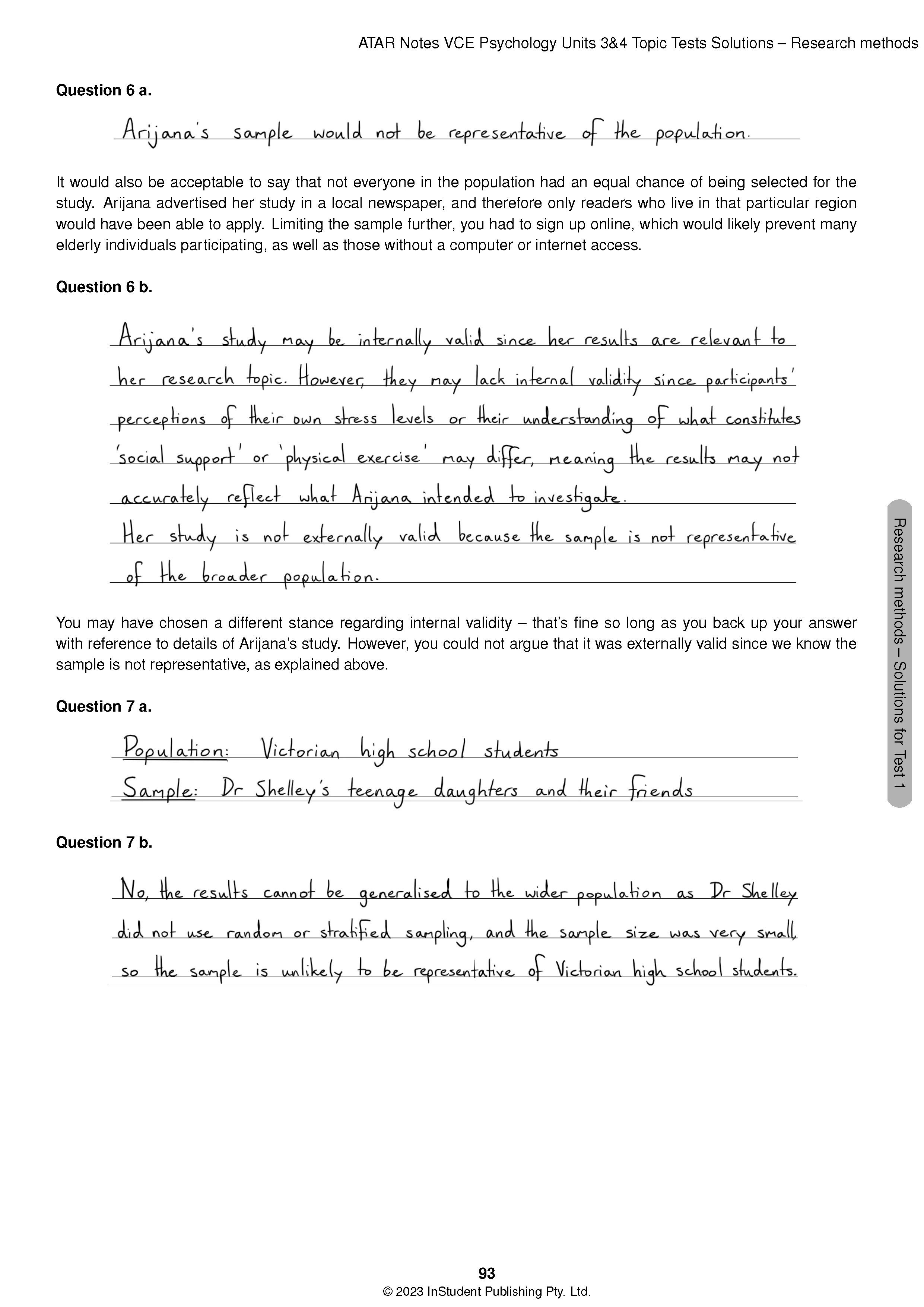 ATAR Notes VCE Psychology 3&4 Topic Tests (2024-2026) - Image 16