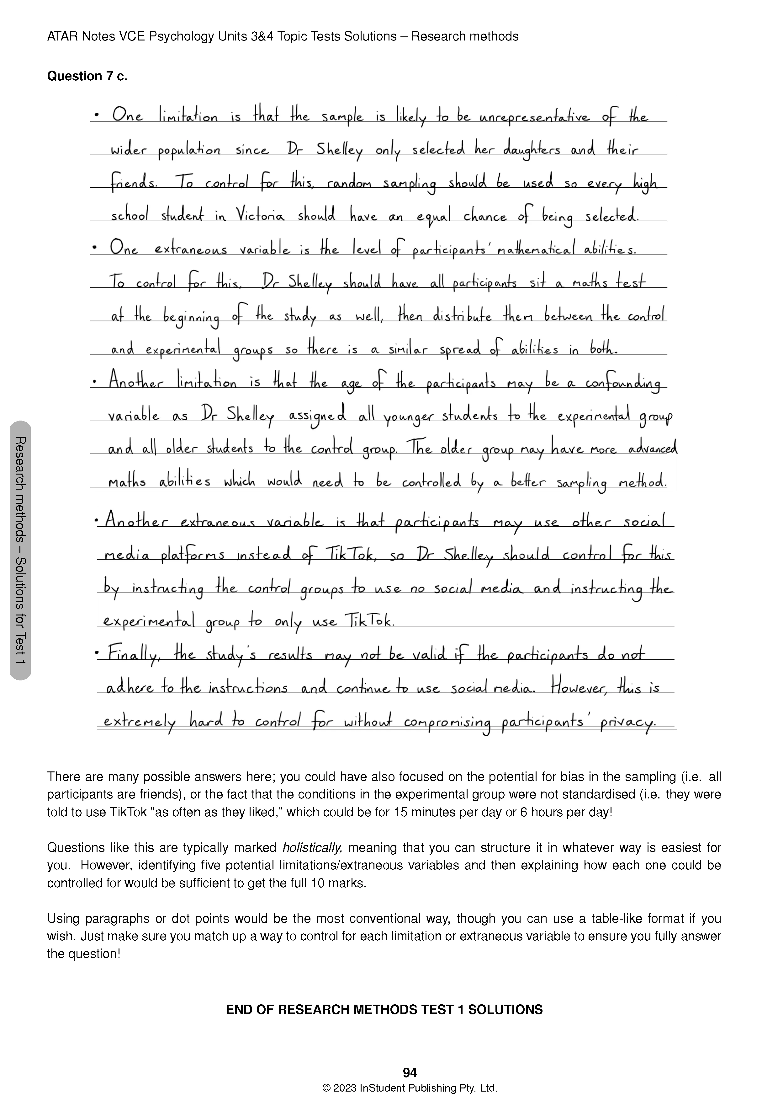 ATAR Notes VCE Psychology 3&4 Topic Tests (2024-2026) - Image 17