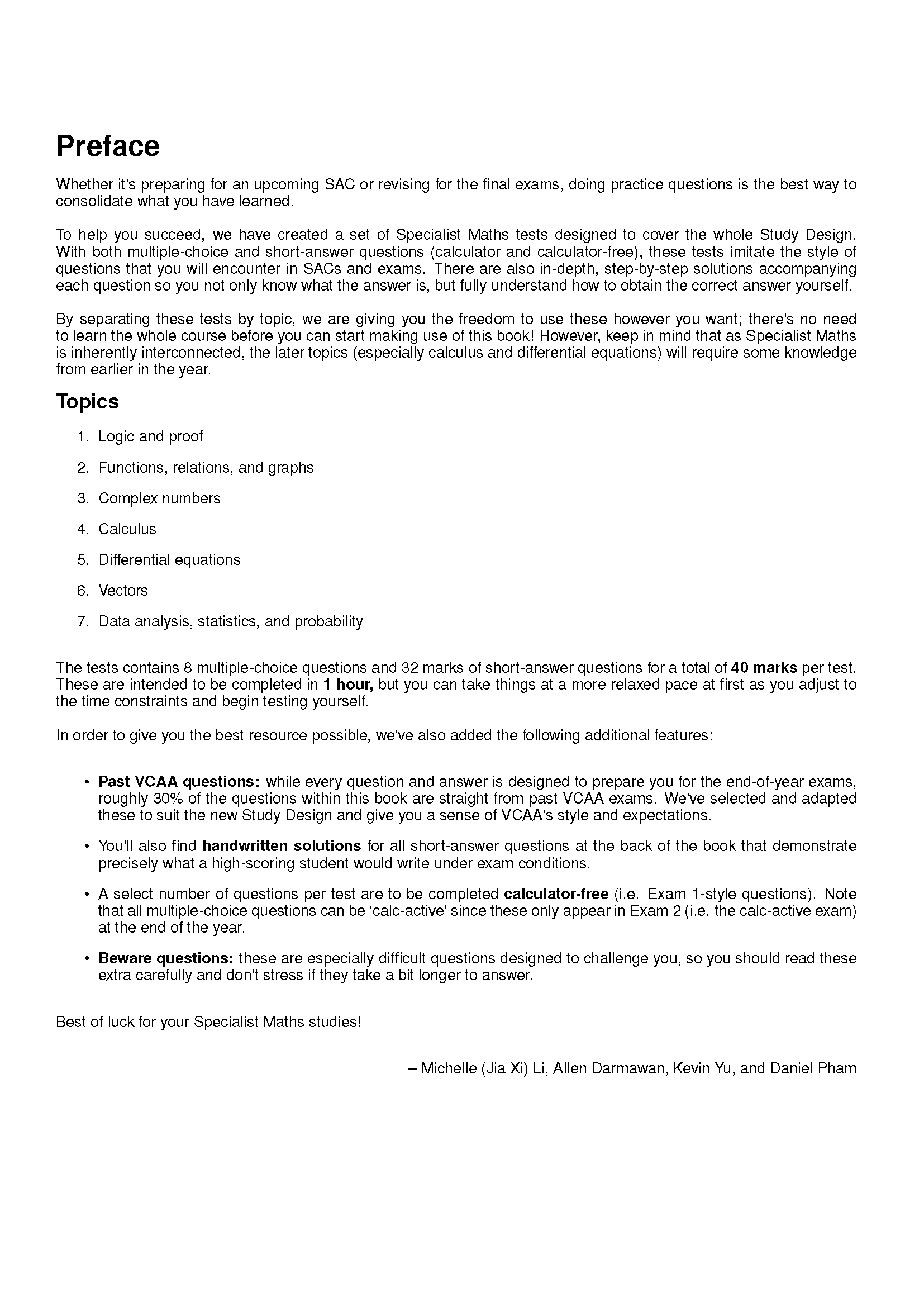 ATAR Notes VCE Specialist Maths 3&4 Topic Tests (2024-2026) - Image 2