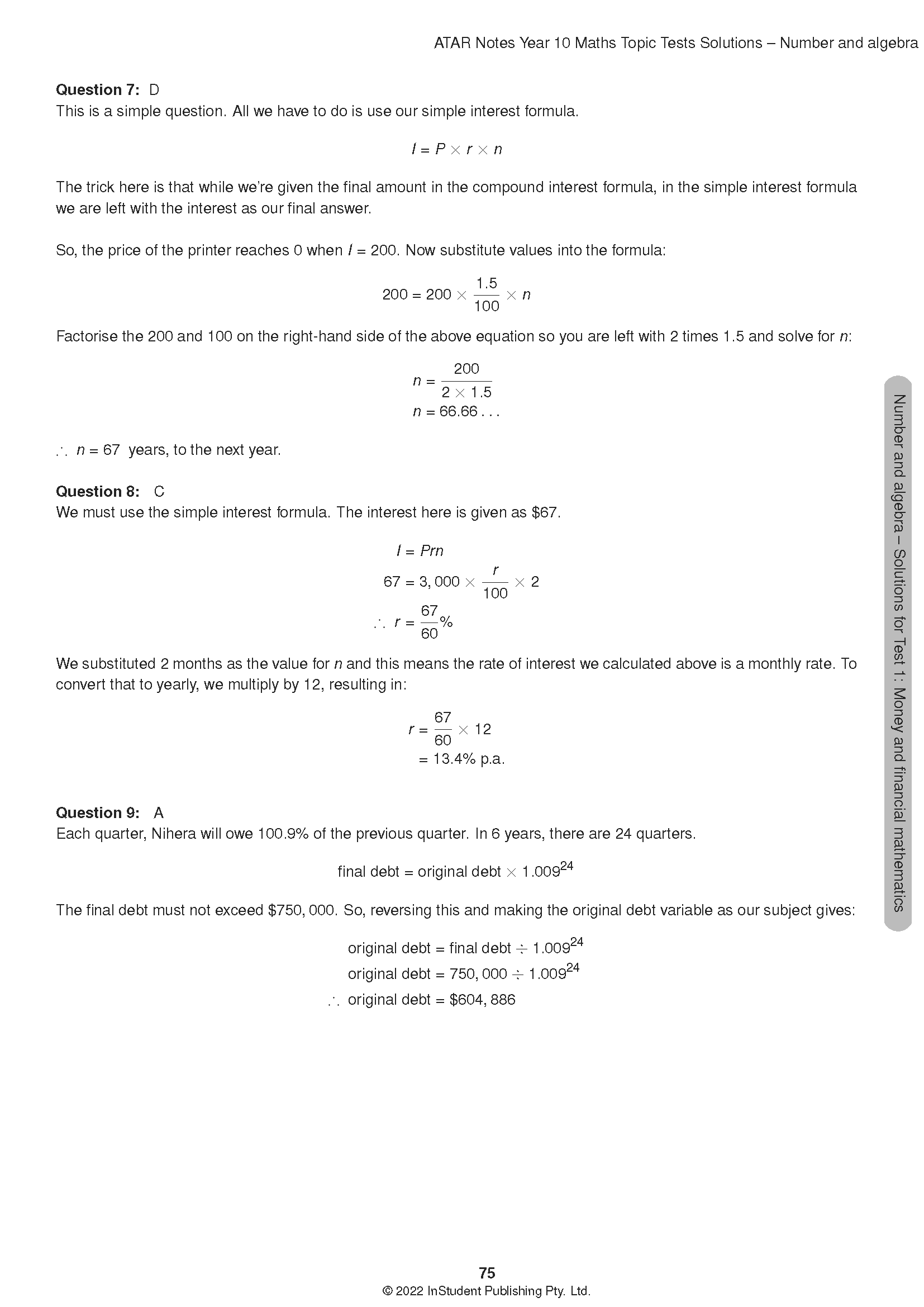 ATAR Notes Year 10 Maths Topic Tests (2024-2026) - Image 12