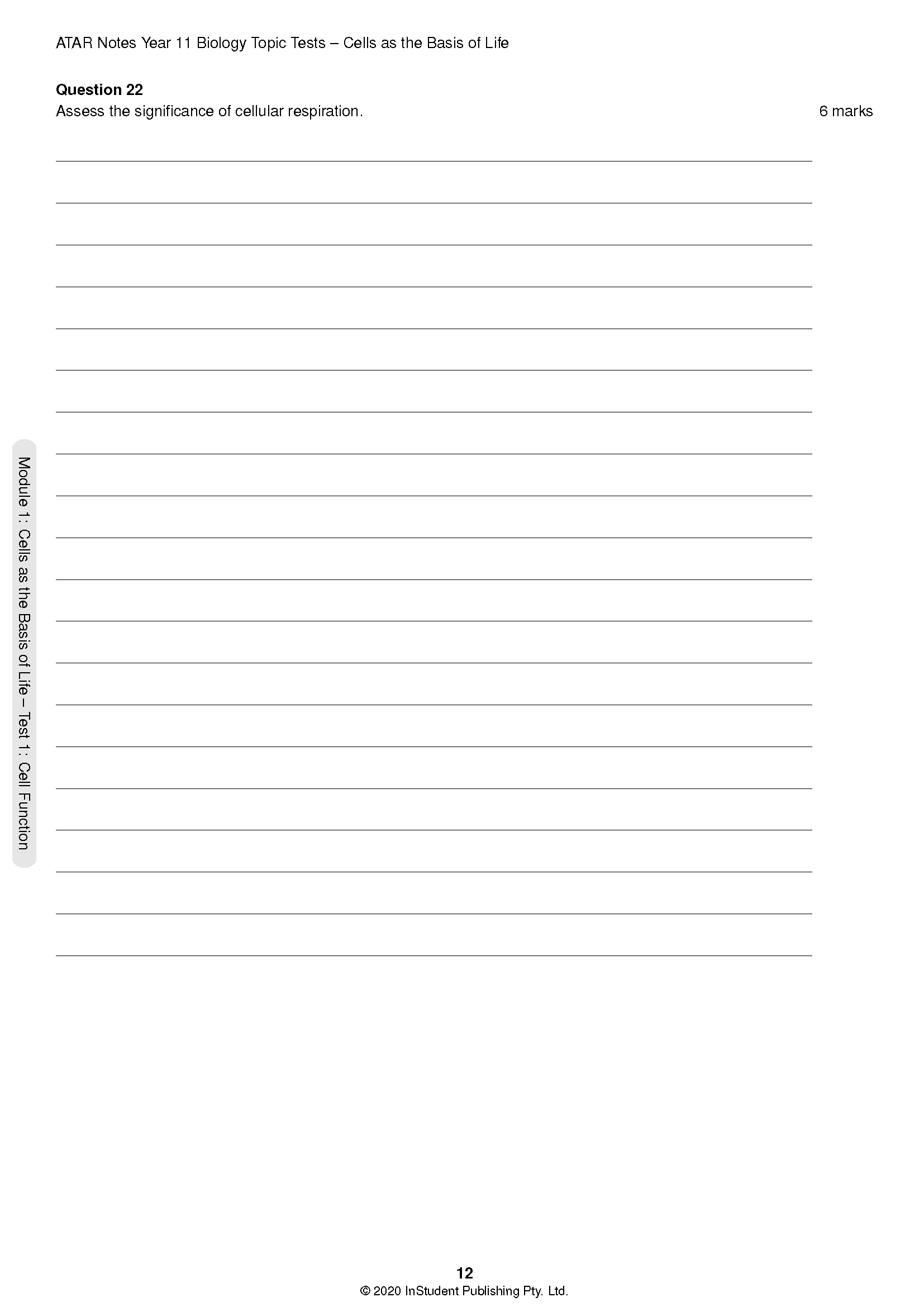 ATAR Notes HSC Year 11 Biology Topic Tests (2024-2026) - Image 9