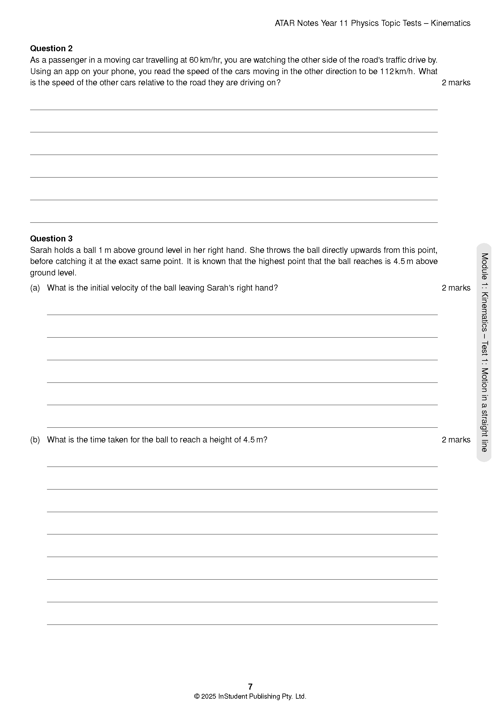 ATAR Notes HSC Year 11 Physics Topic Tests (2025-2026) - Image 6