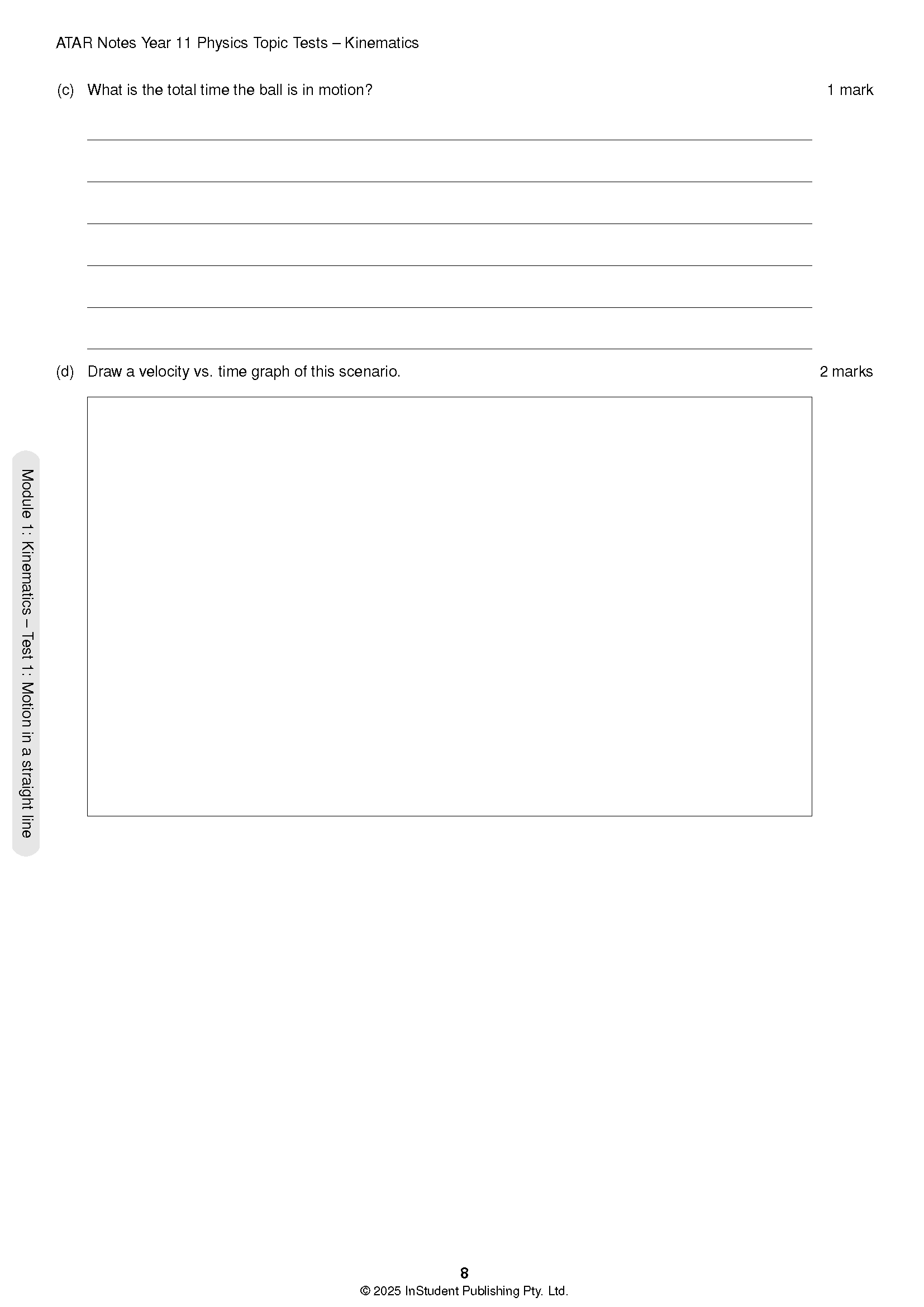 ATAR Notes HSC Year 11 Physics Topic Tests (2025-2026) - Image 7