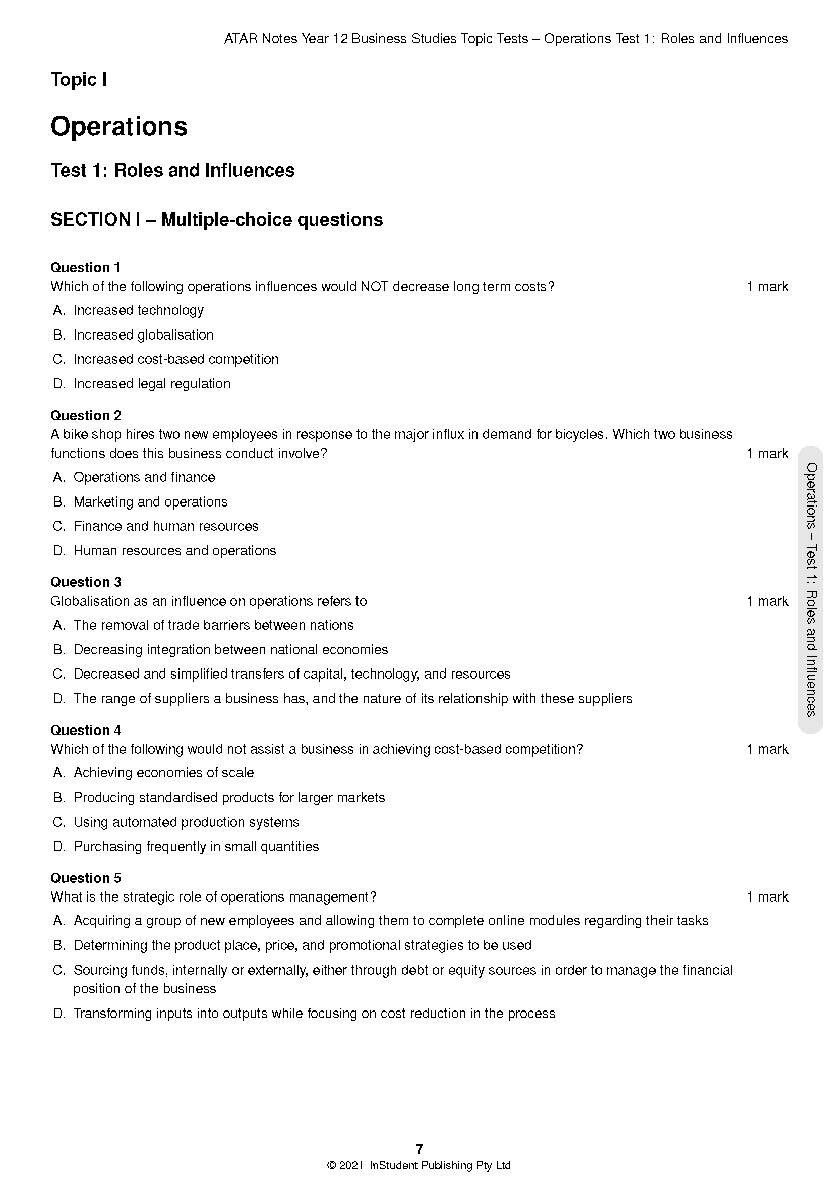 ATAR Notes HSC Year 12 Business Studies Topic Tests (2024-2026) - Image 4
