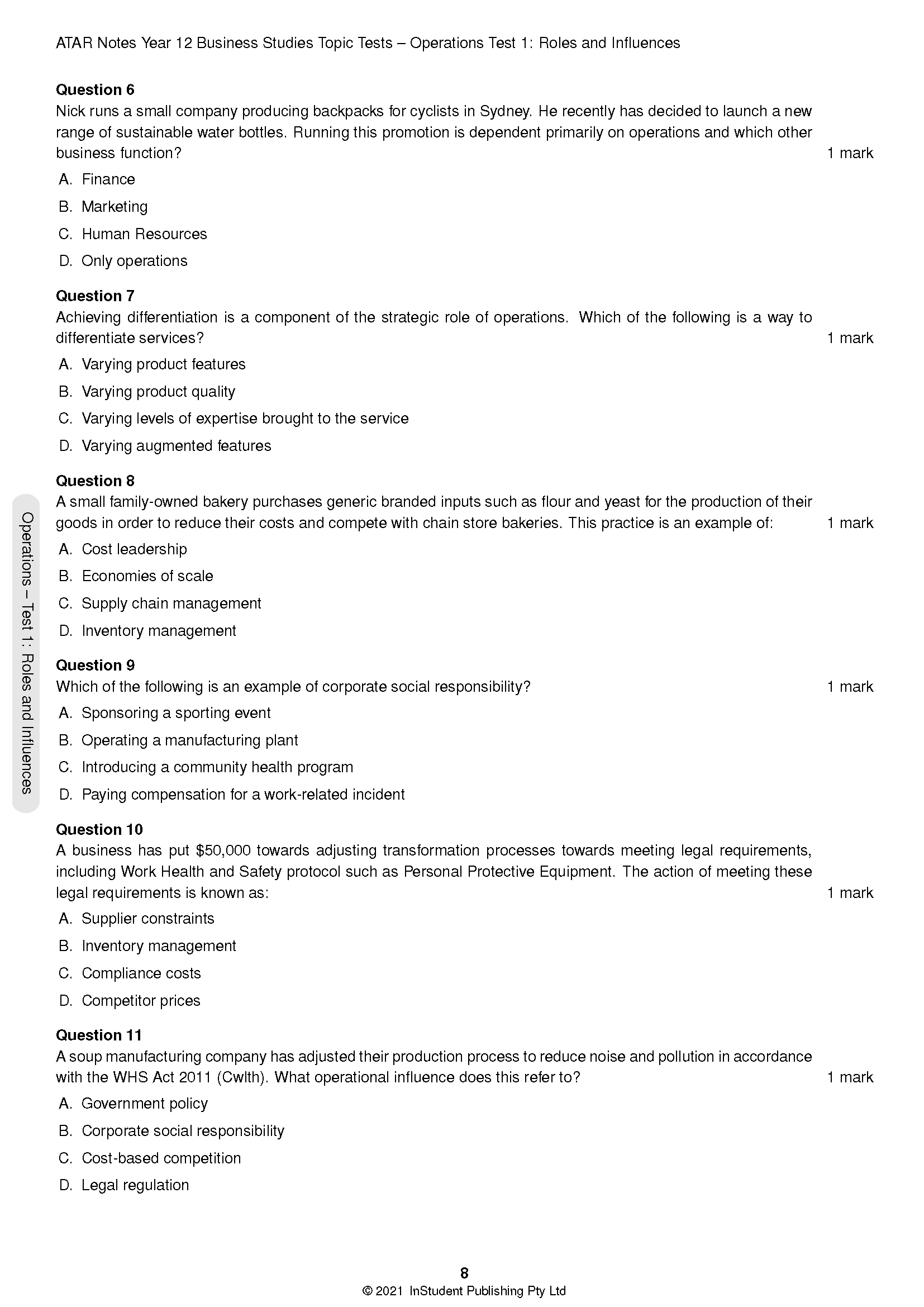 ATAR Notes HSC Year 12 Business Studies Topic Tests (2024-2026) - Image 5