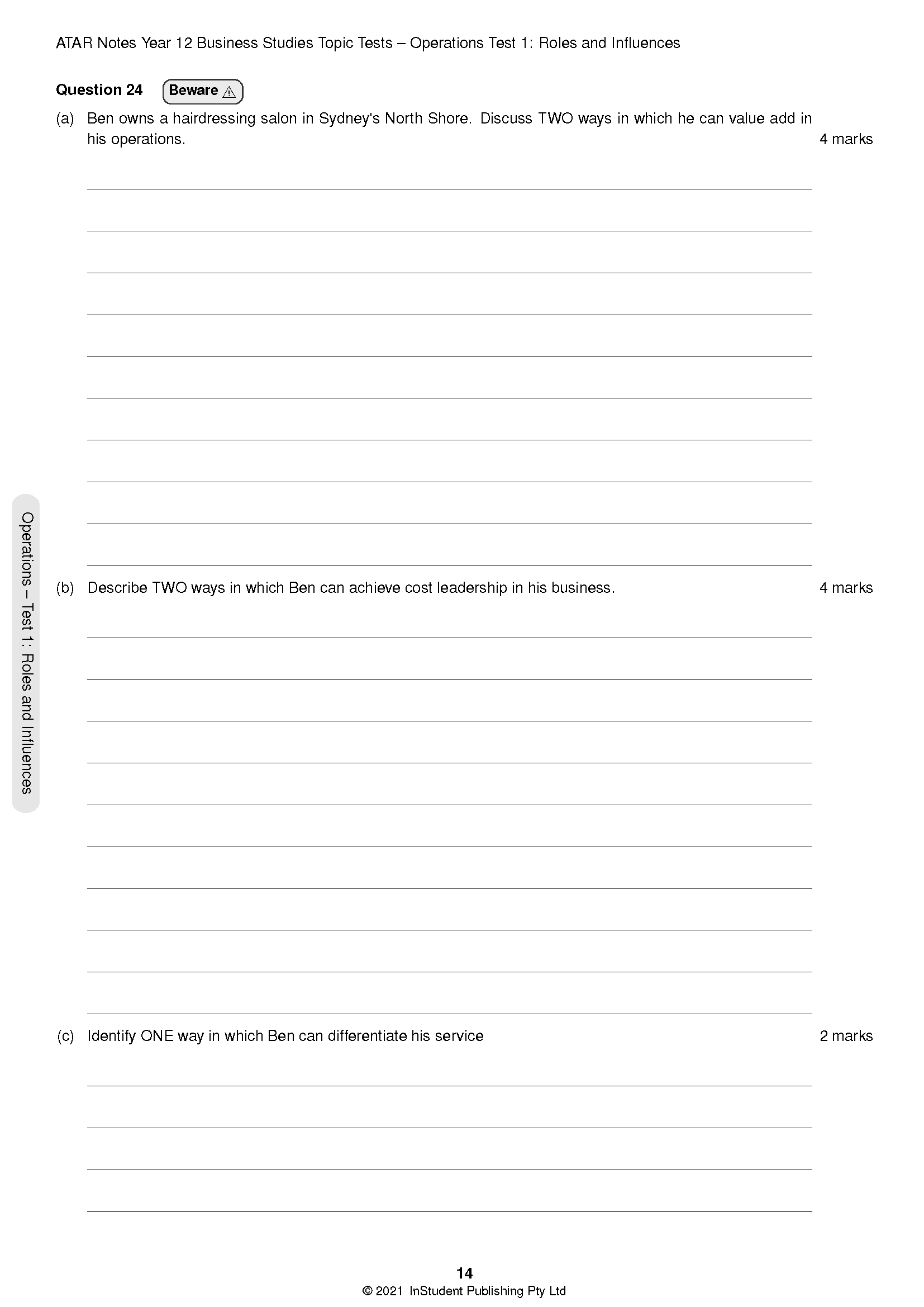 ATAR Notes HSC Year 12 Business Studies Topic Tests (2024-2026) - Image 8