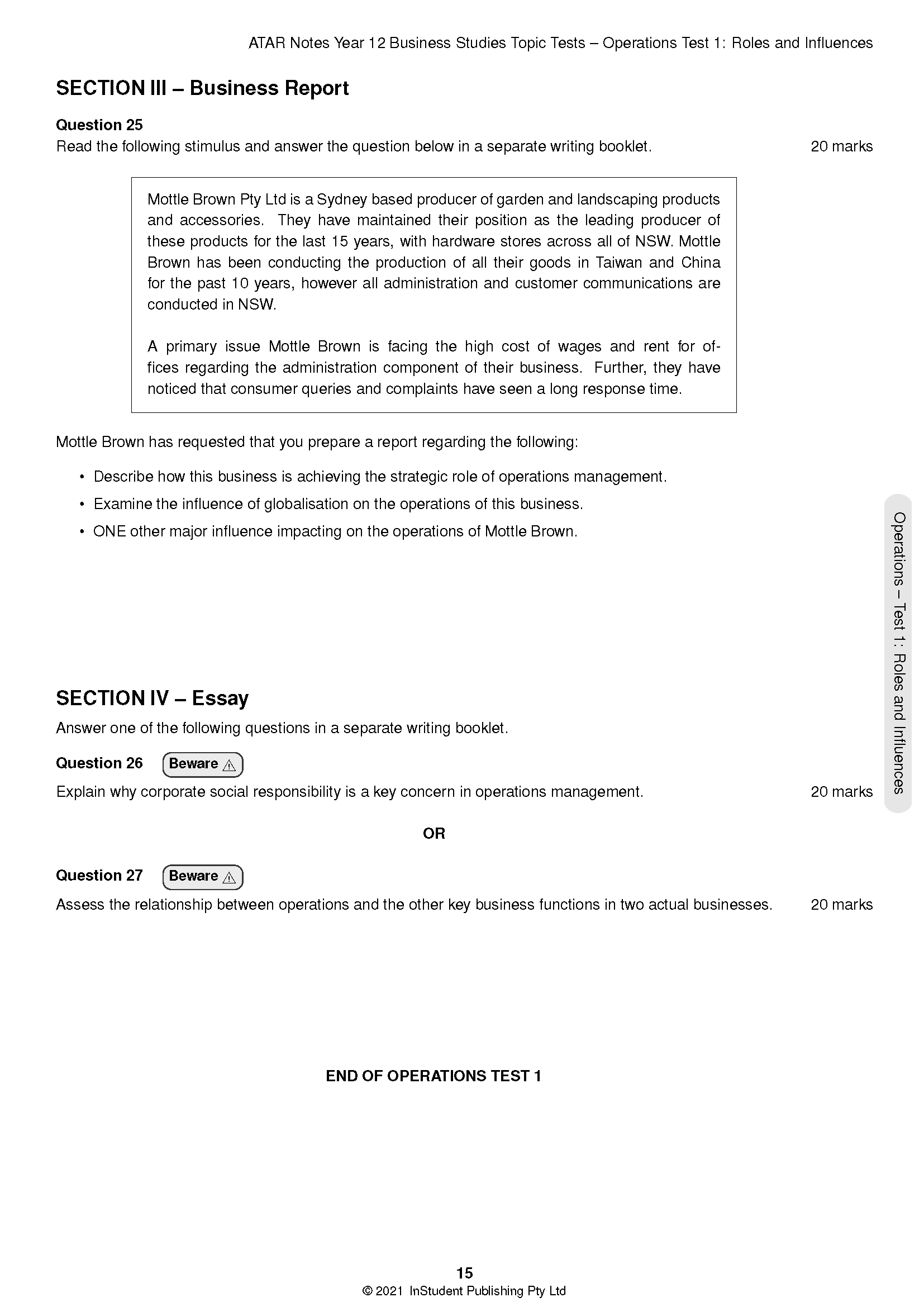 ATAR Notes HSC Year 12 Business Studies Topic Tests (2024-2026) - Image 9