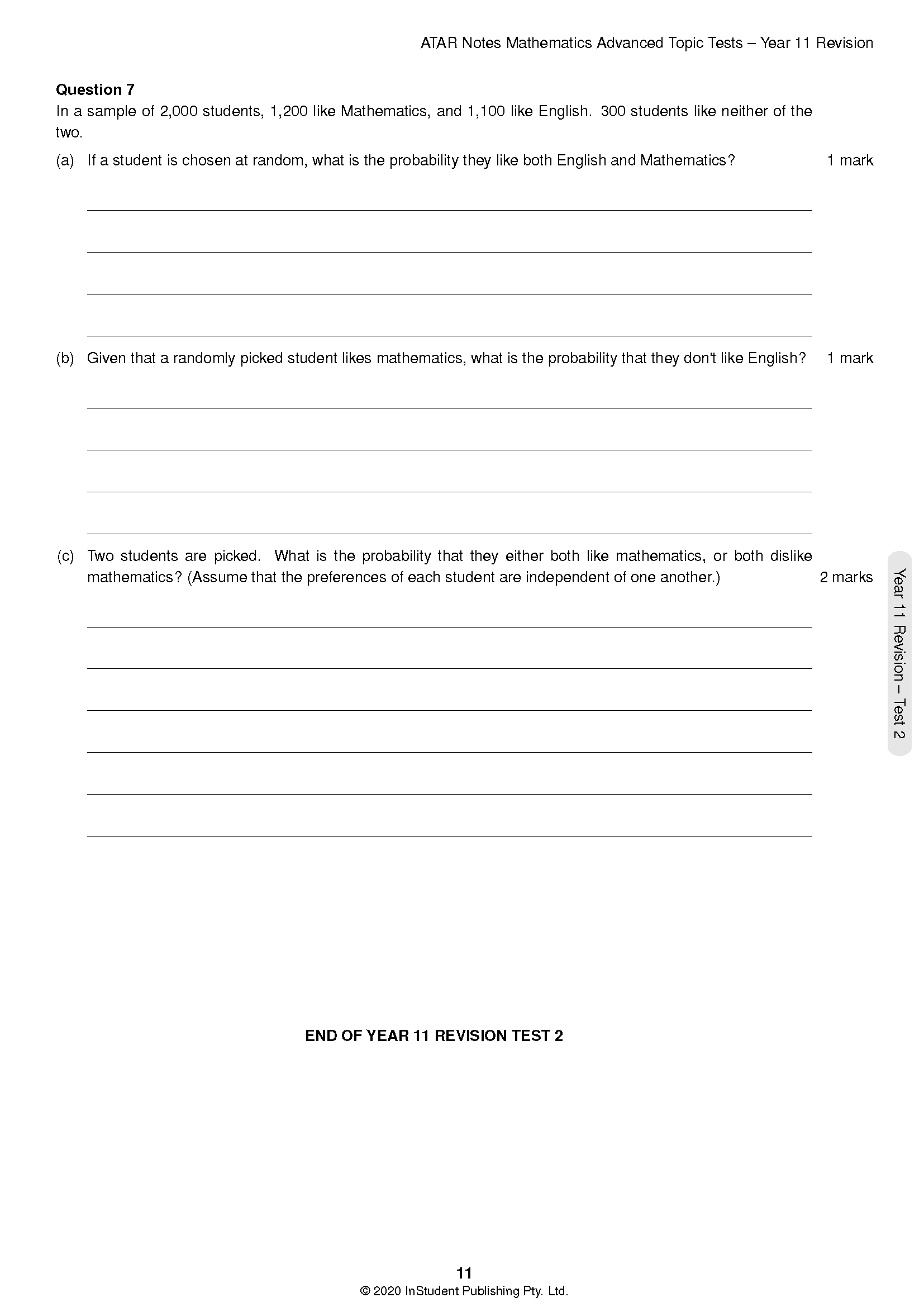 ATAR Notes HSC Year 12 Mathematics Advanced Topic Tests (2024-2026) - Image 10