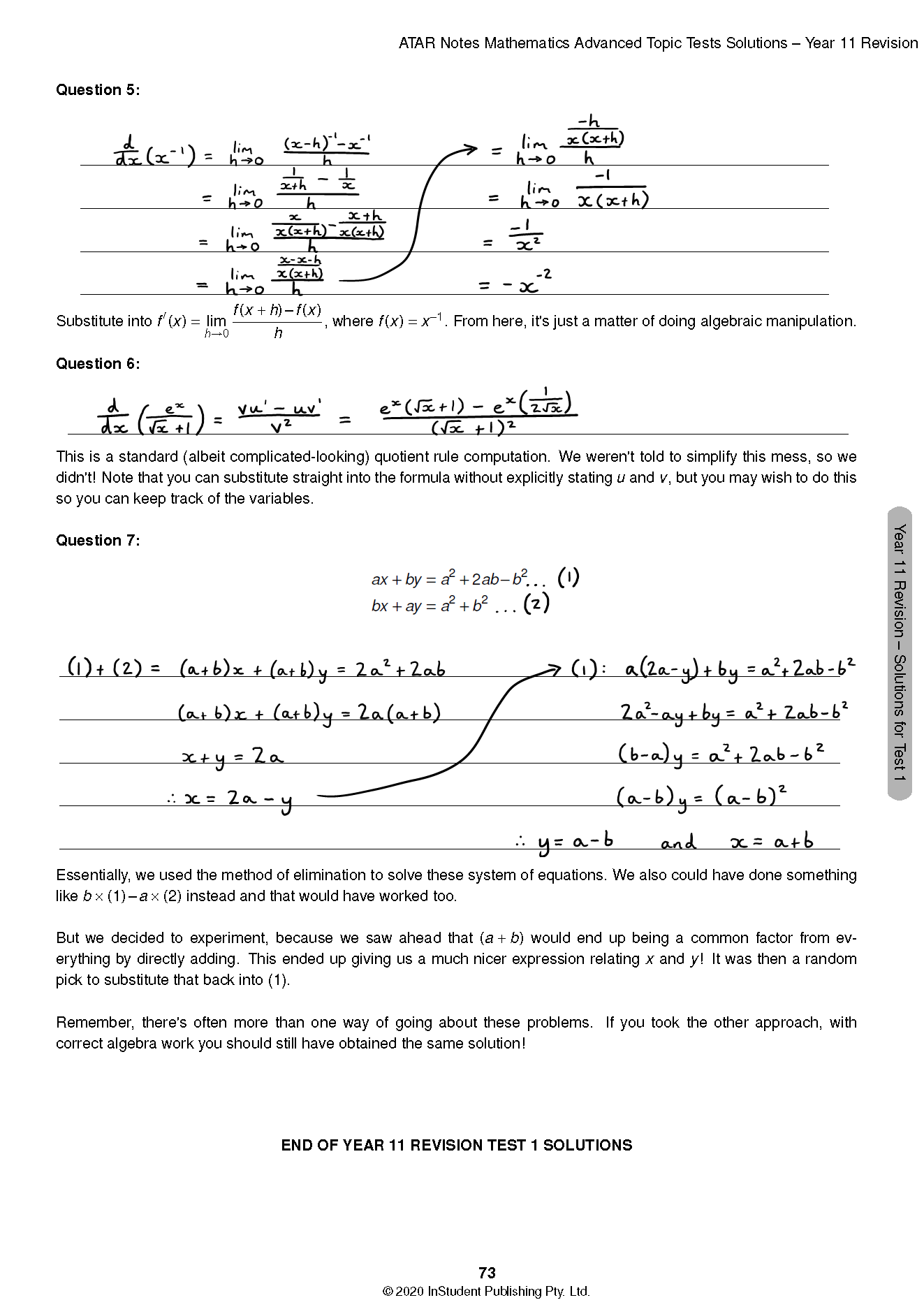 ATAR Notes HSC Year 12 Mathematics Advanced Topic Tests (2024-2026) - Image 13