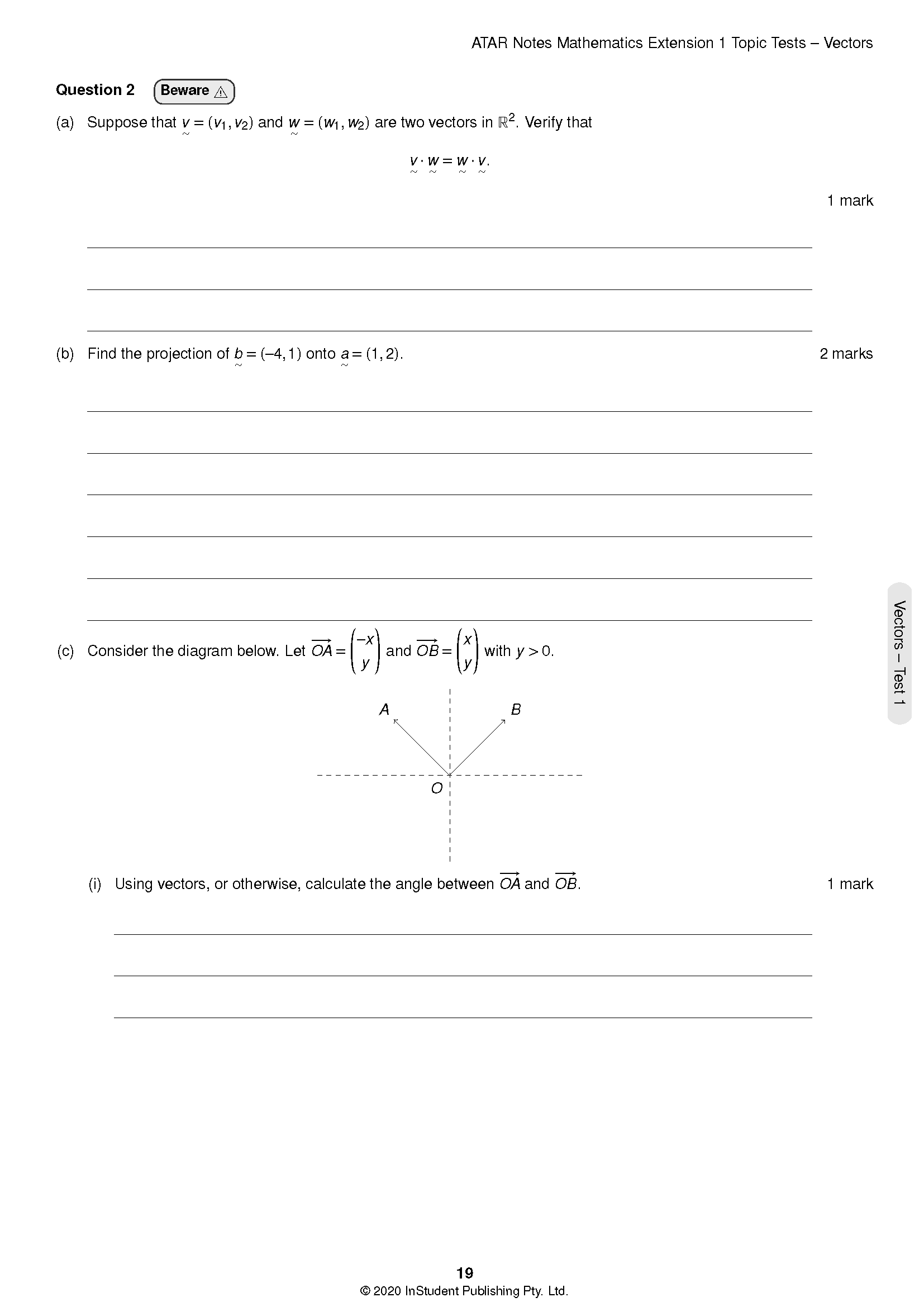 ATAR Notes HSC Year 12 Mathematics Extension 1 Topic Tests (2024-2026) - Image 5