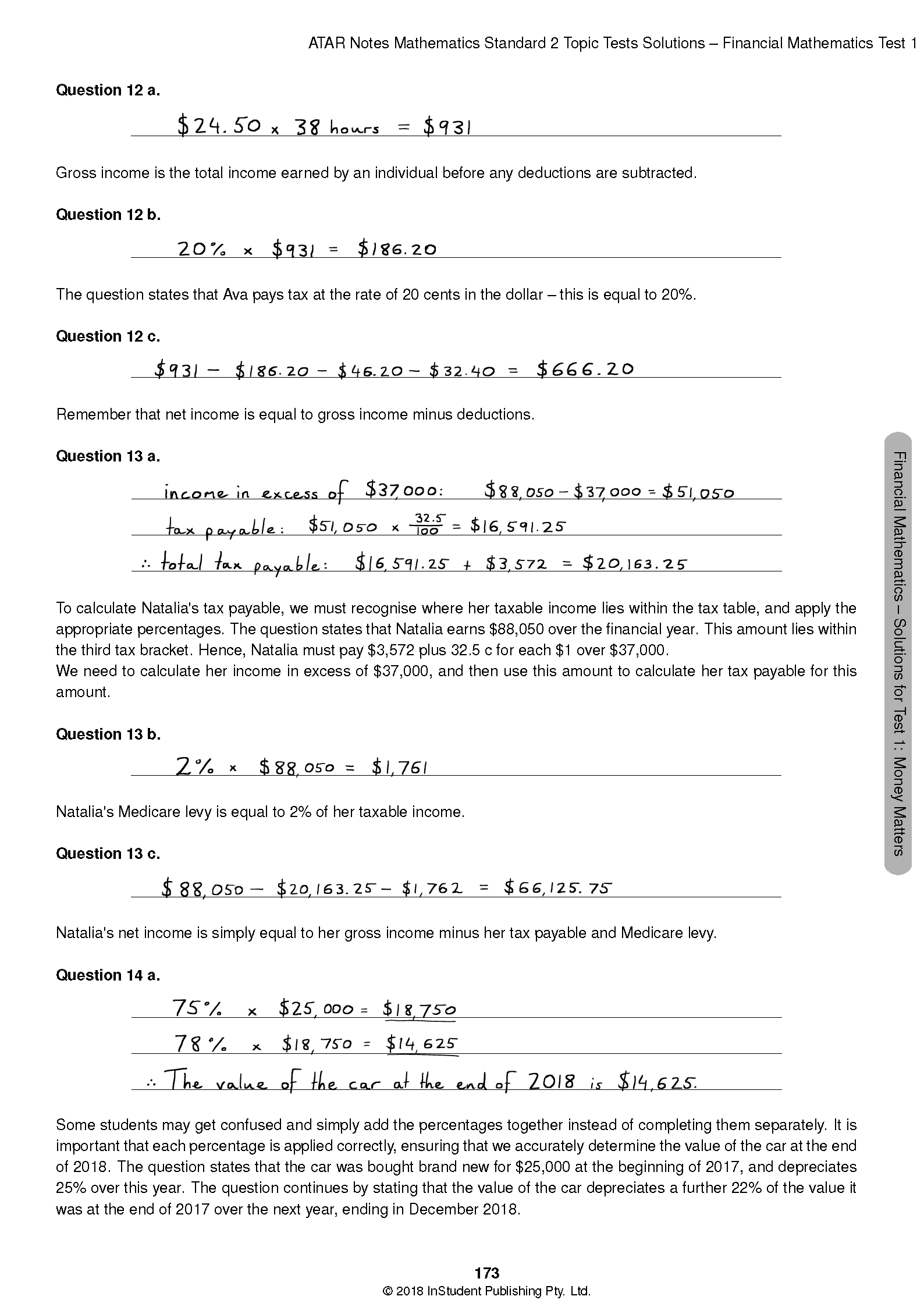 ATAR Notes HSC Year 12 Mathematics Standard 2 Topic Tests (2024-2026) - Image 11